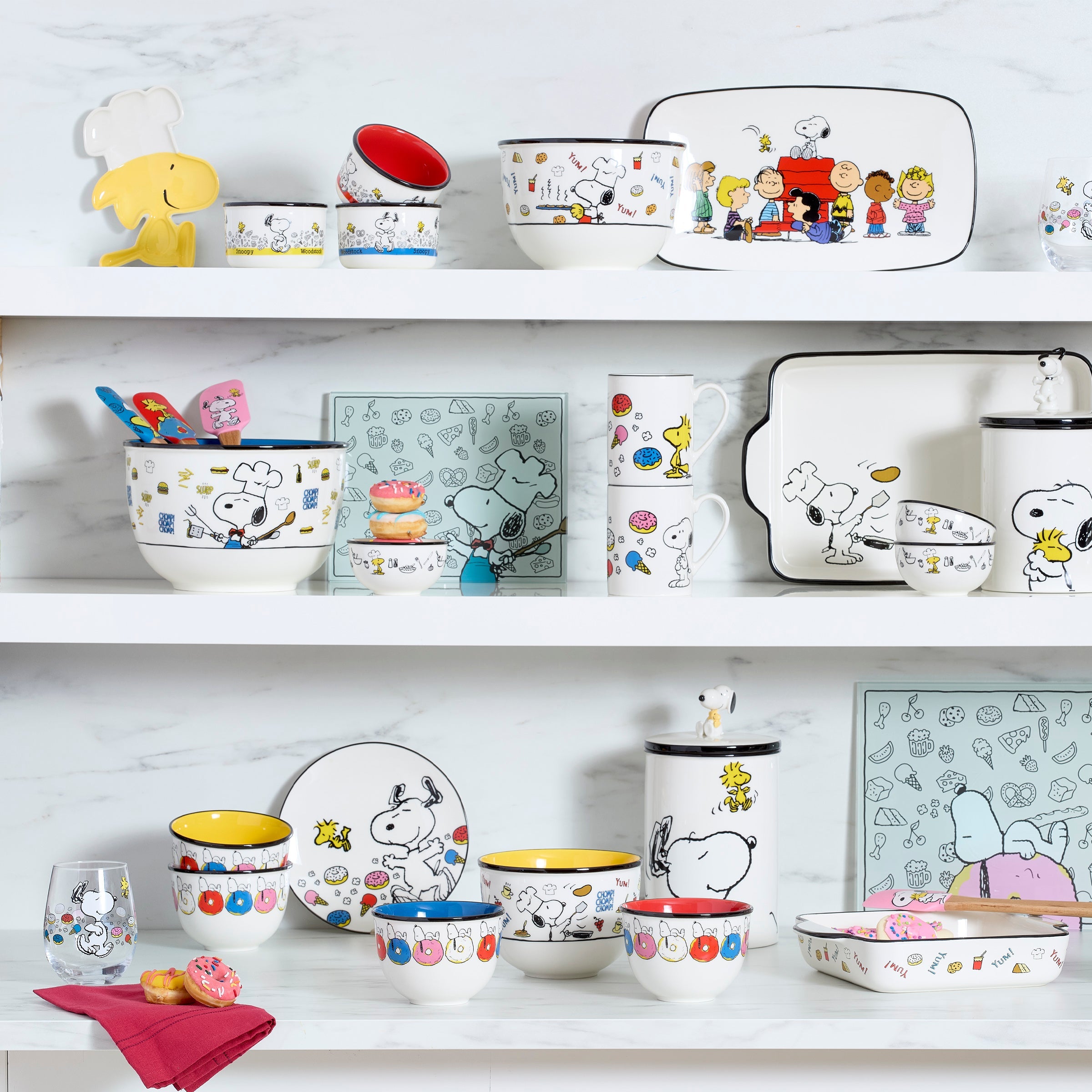 Alternative view of Chef Snoopy Snack Bowls   Set Of 4