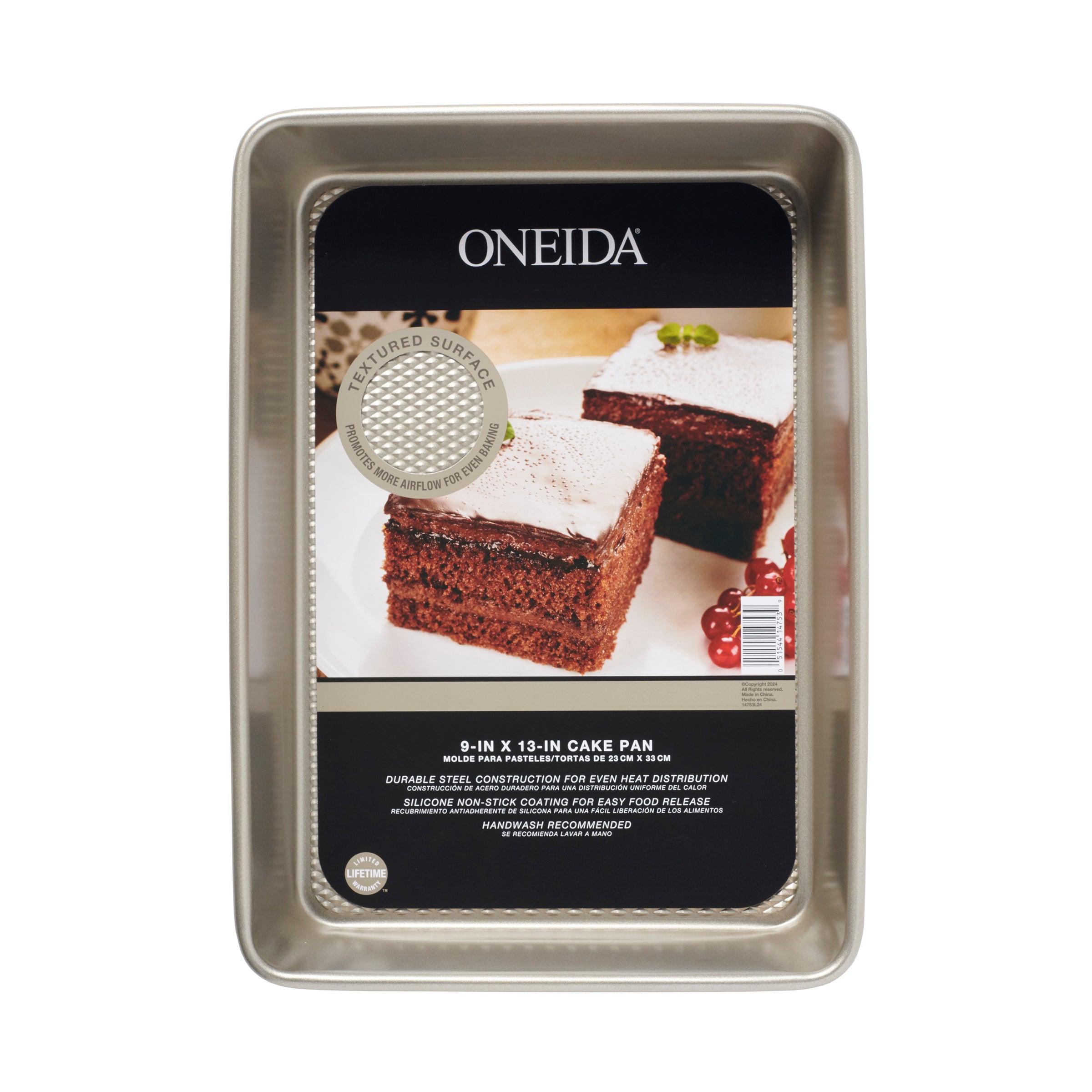 Oneida Kitchen 9 x 13 Textured Cake Pan