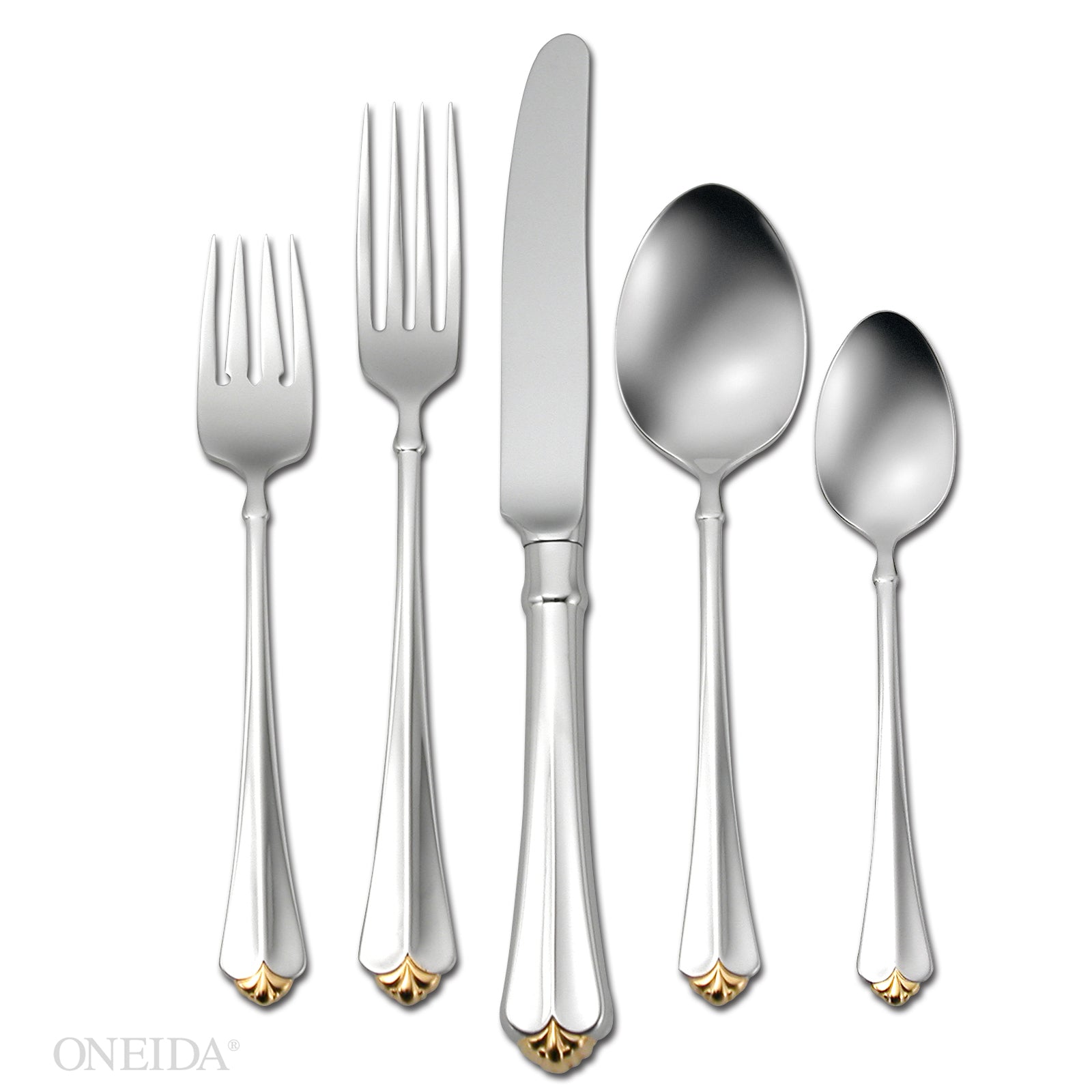 Golden Juilliard 5 Piece Place Setting