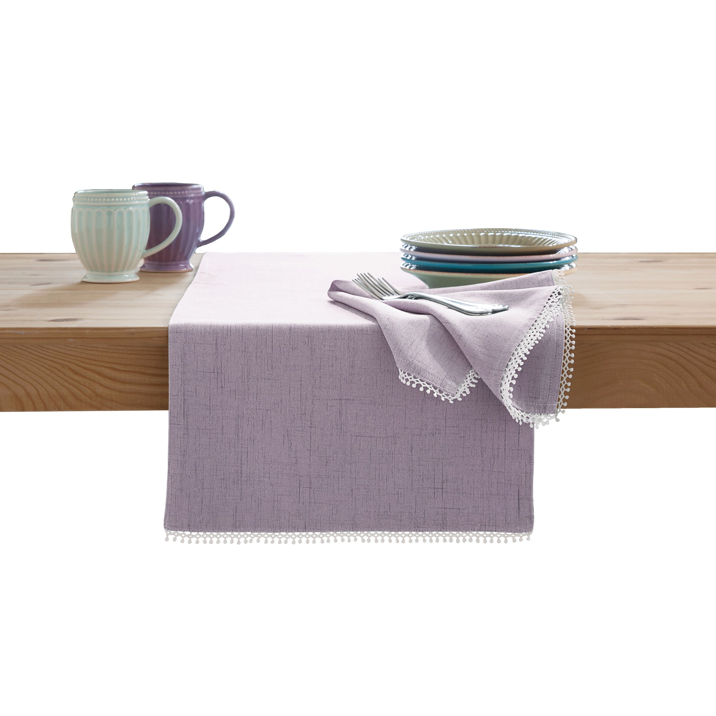 French Perle Violet Dinner Napkins Set Of 2 - Image 2