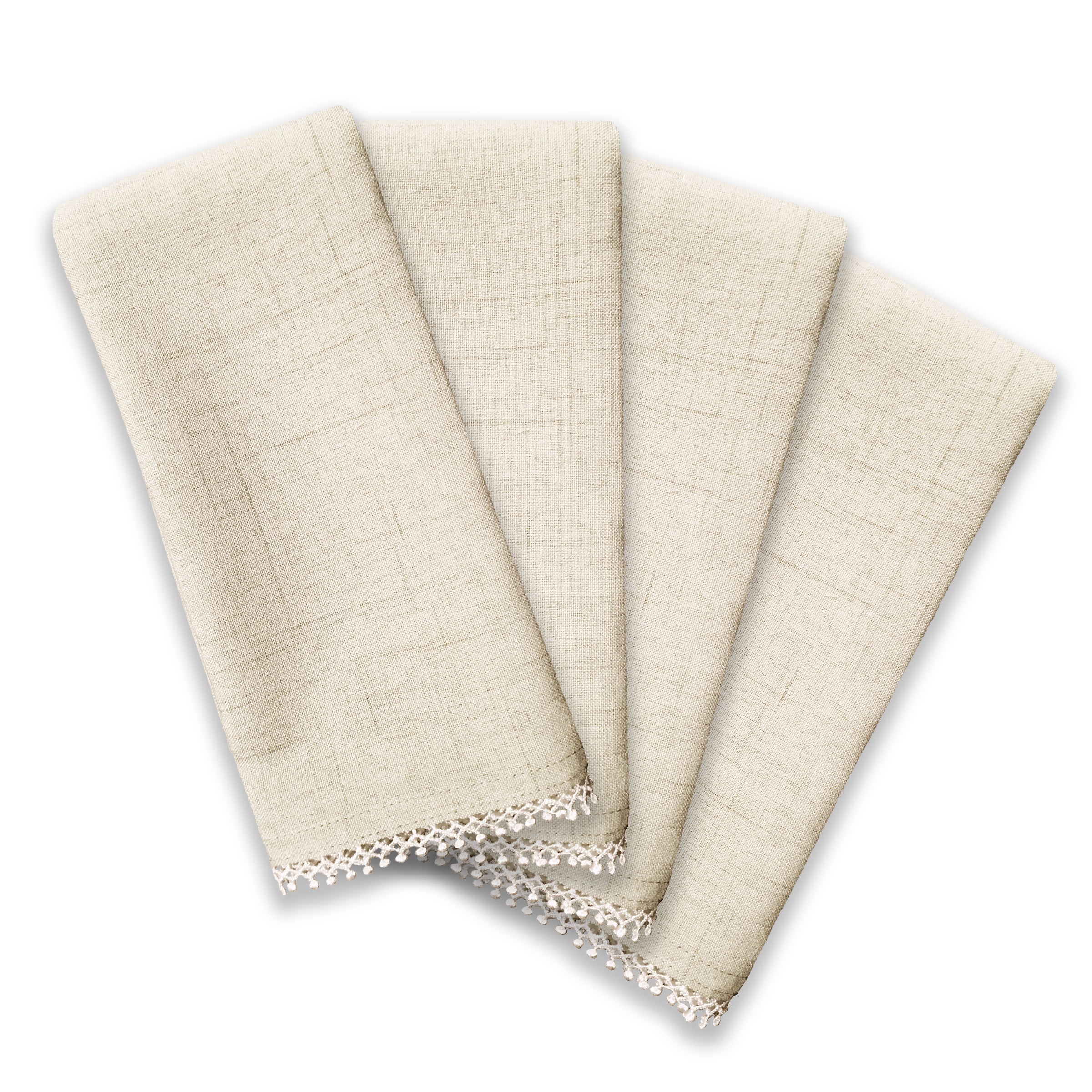 Alternative view of French Perle Natural 19X19 Napkins   Set Of 4