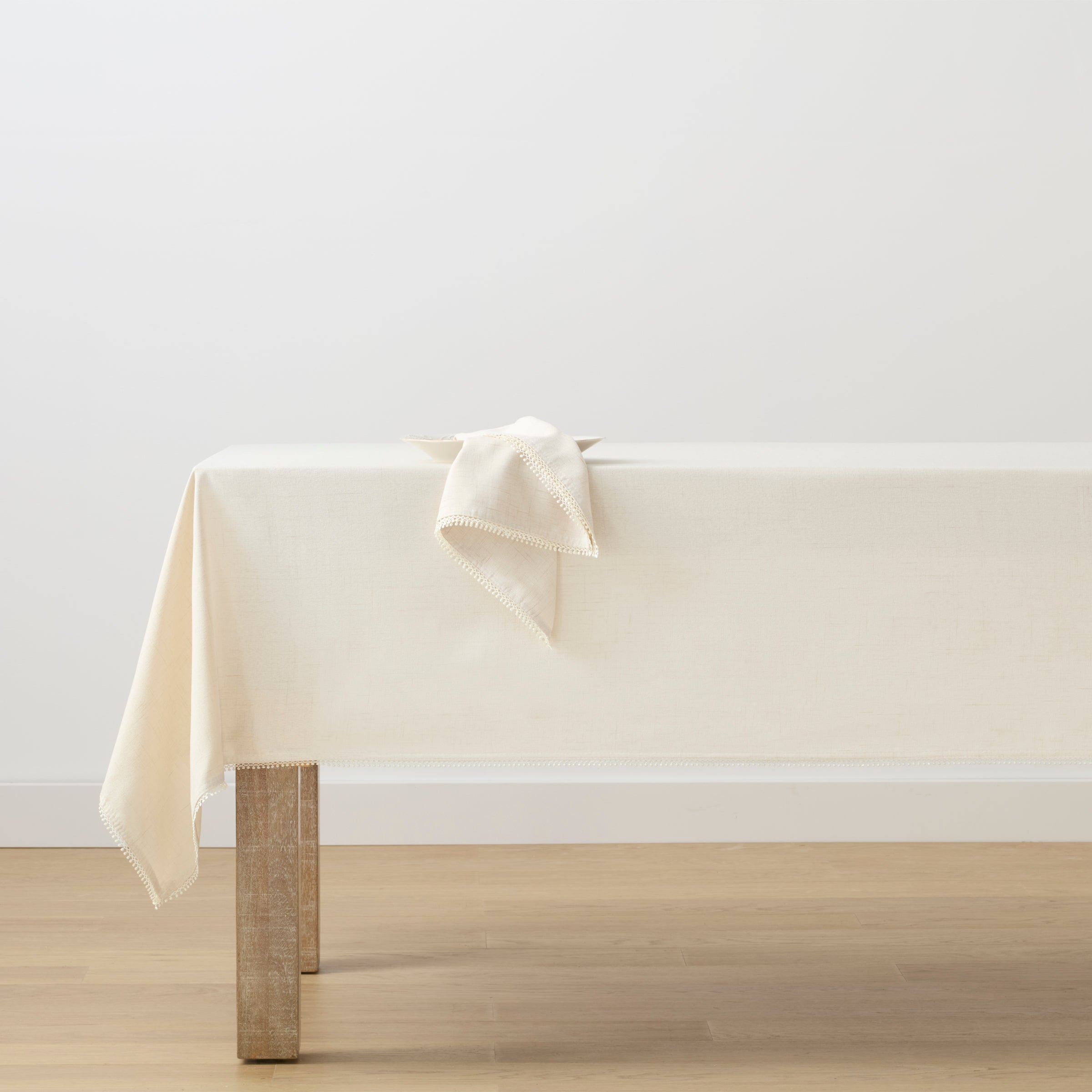 Alternative view of French Perle Natural 60X84 Tablecloth