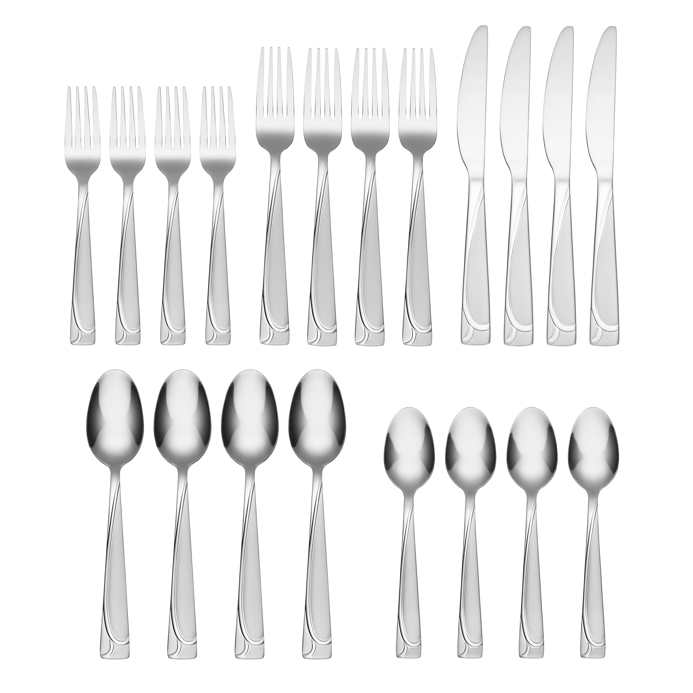 Alternative view of Mena Frost 20 Piece Flatware Set