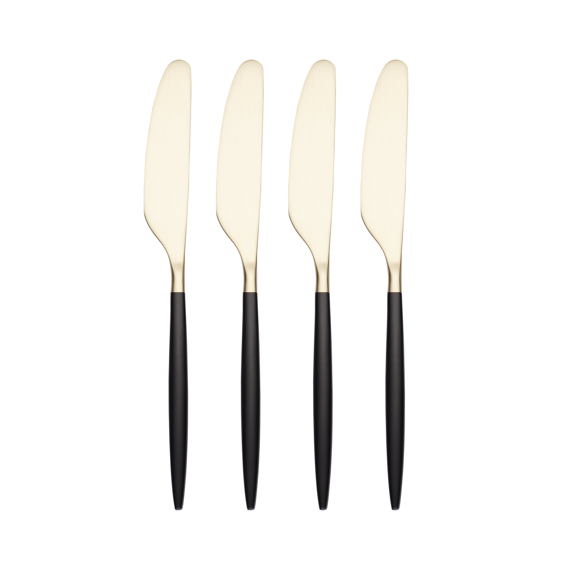 Gaze Black Champagne Satin Spreader   Set of 4