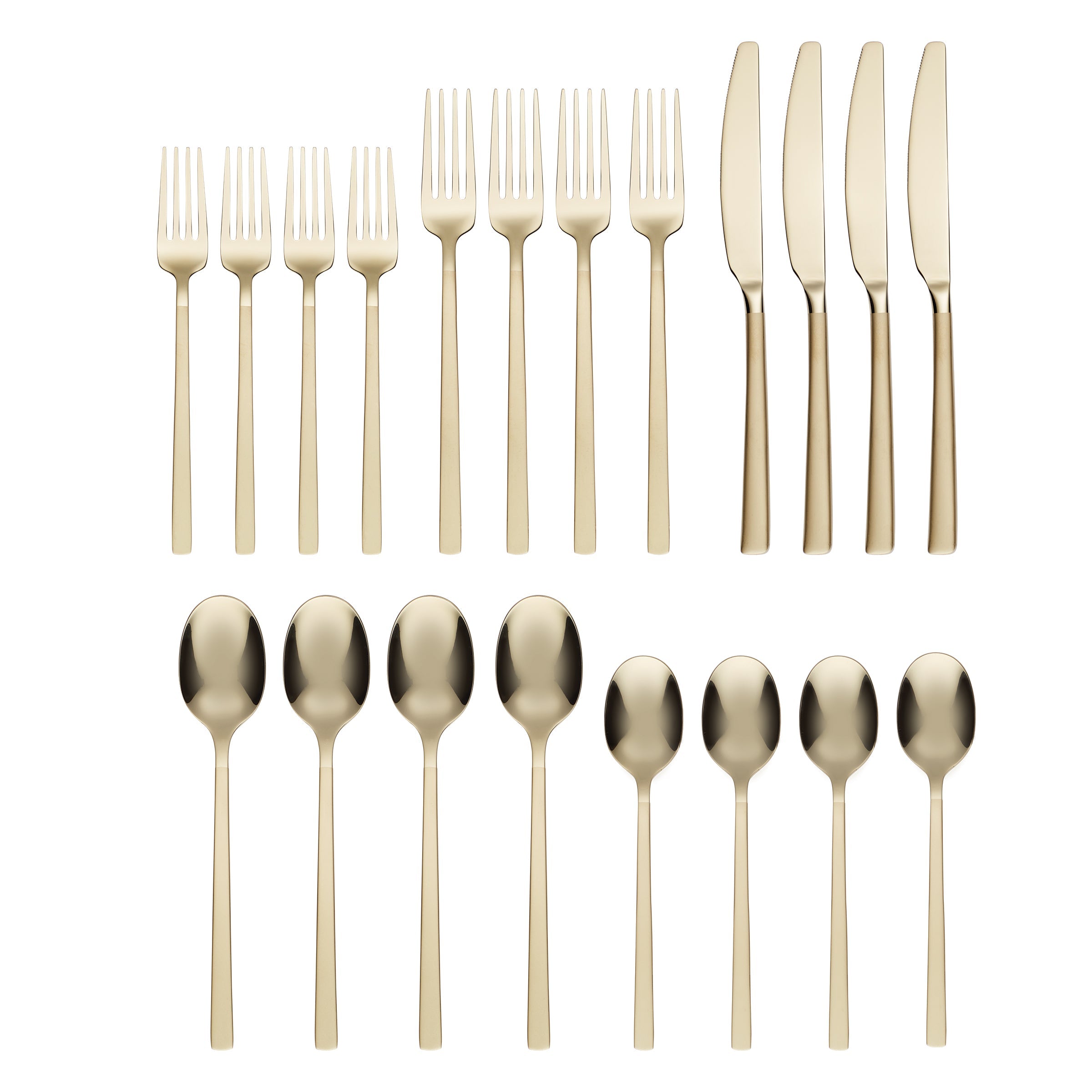Alternative view of Beacon Champagne Sand Mirror 20 Piece Flatware Set
