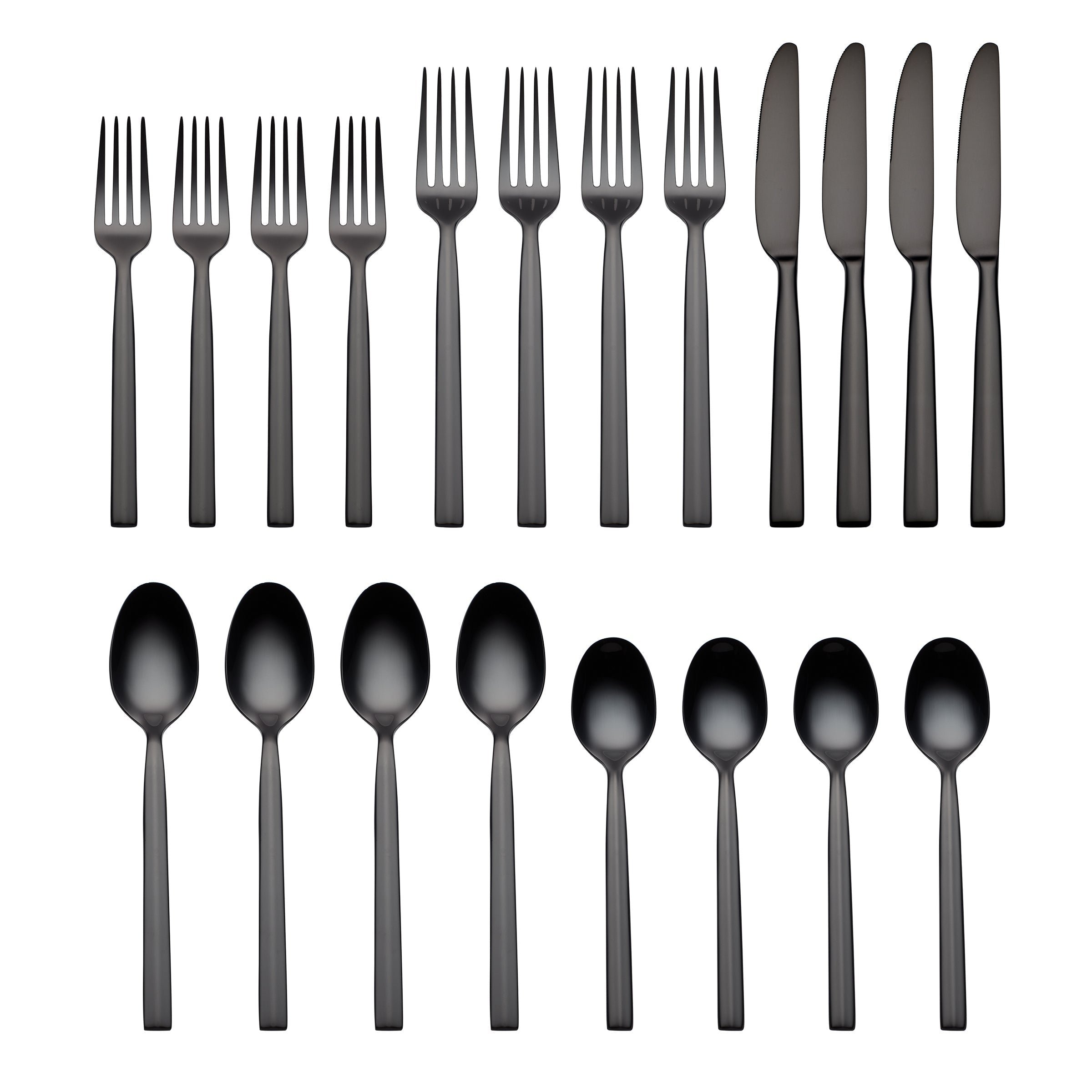 Alternative view of Aero Black Mirror 20 Piece Flatware Set