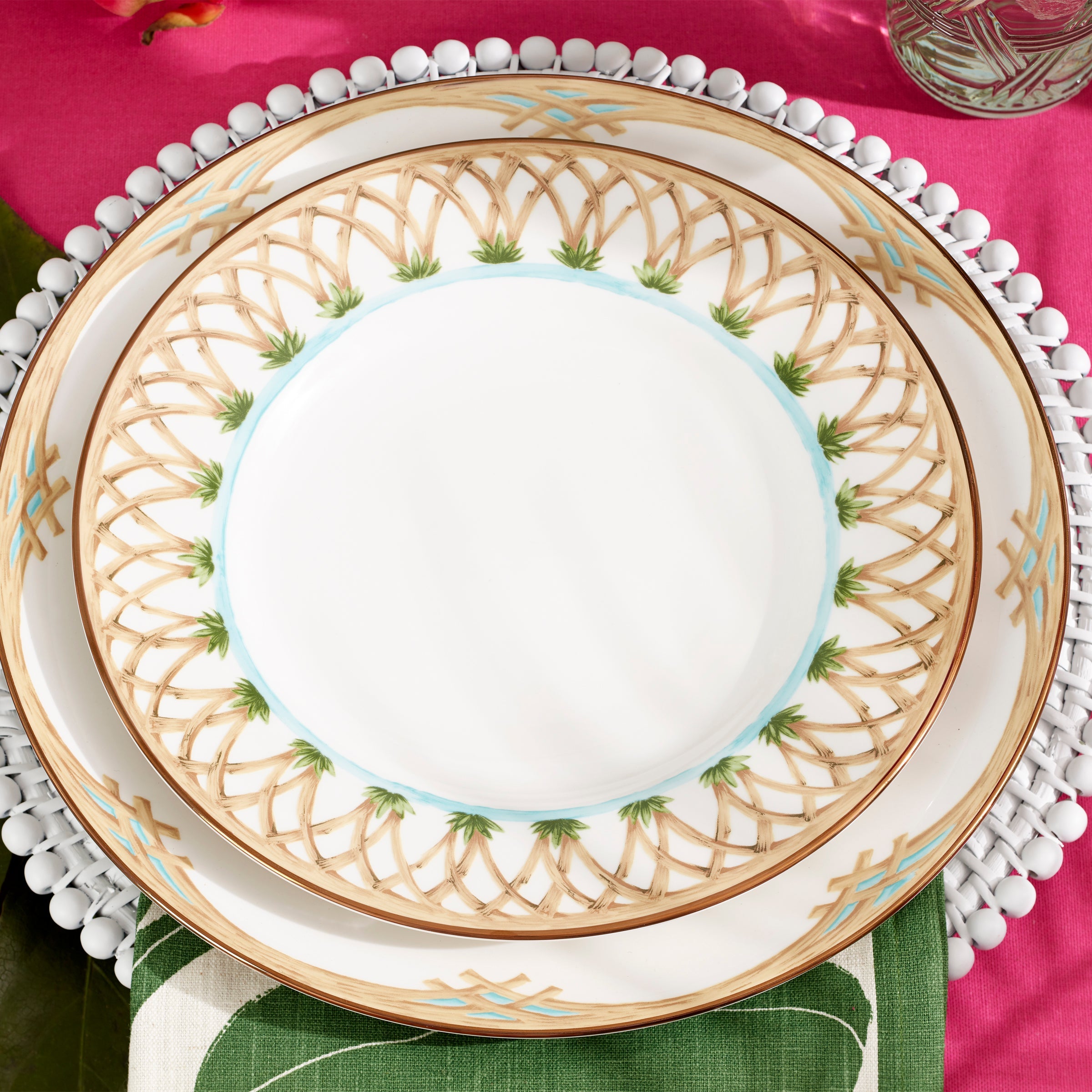 Alternative view of British Colonial Bamboo Dinner Plate