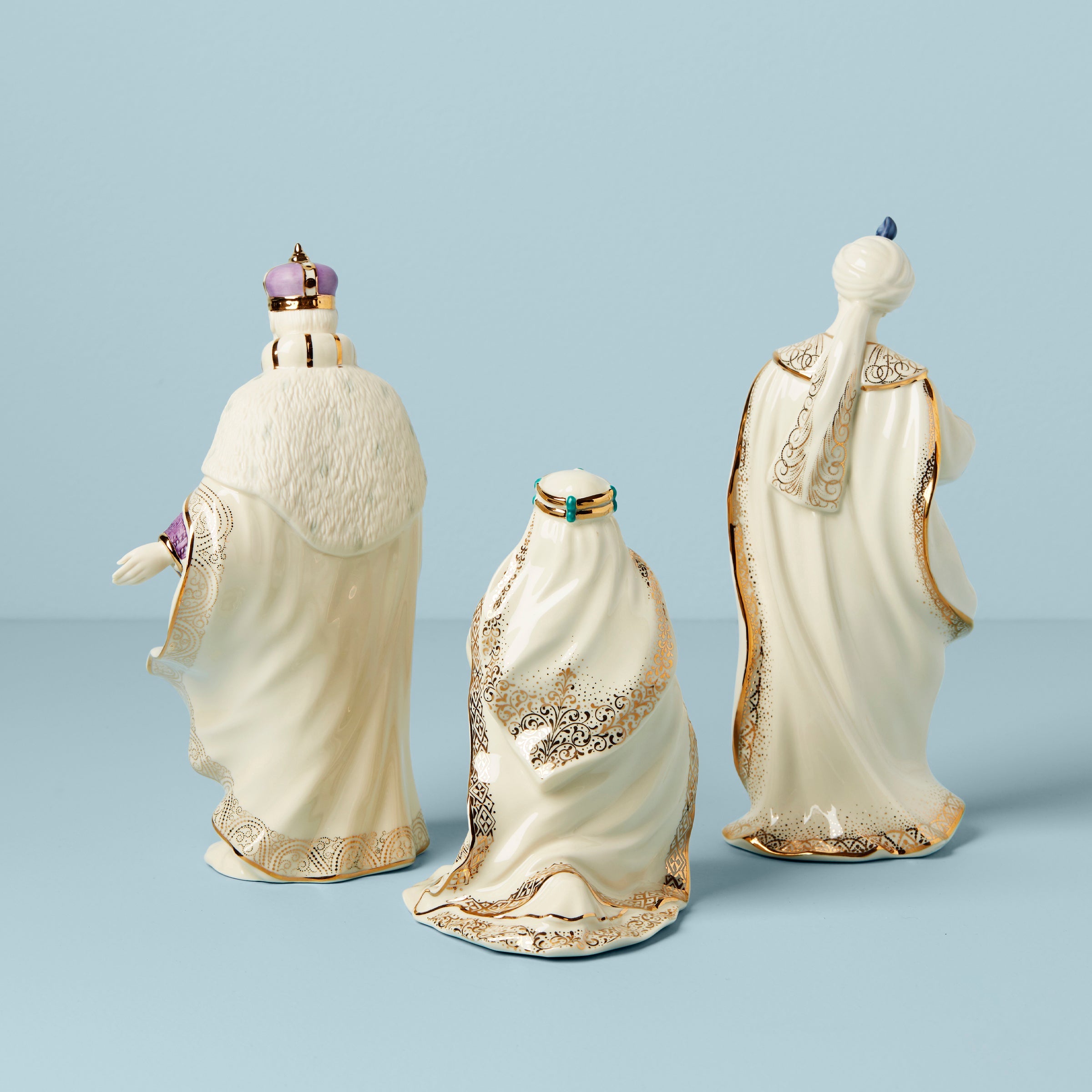 Alternative view of First Blessing Nativity Three Kings Figurine Set