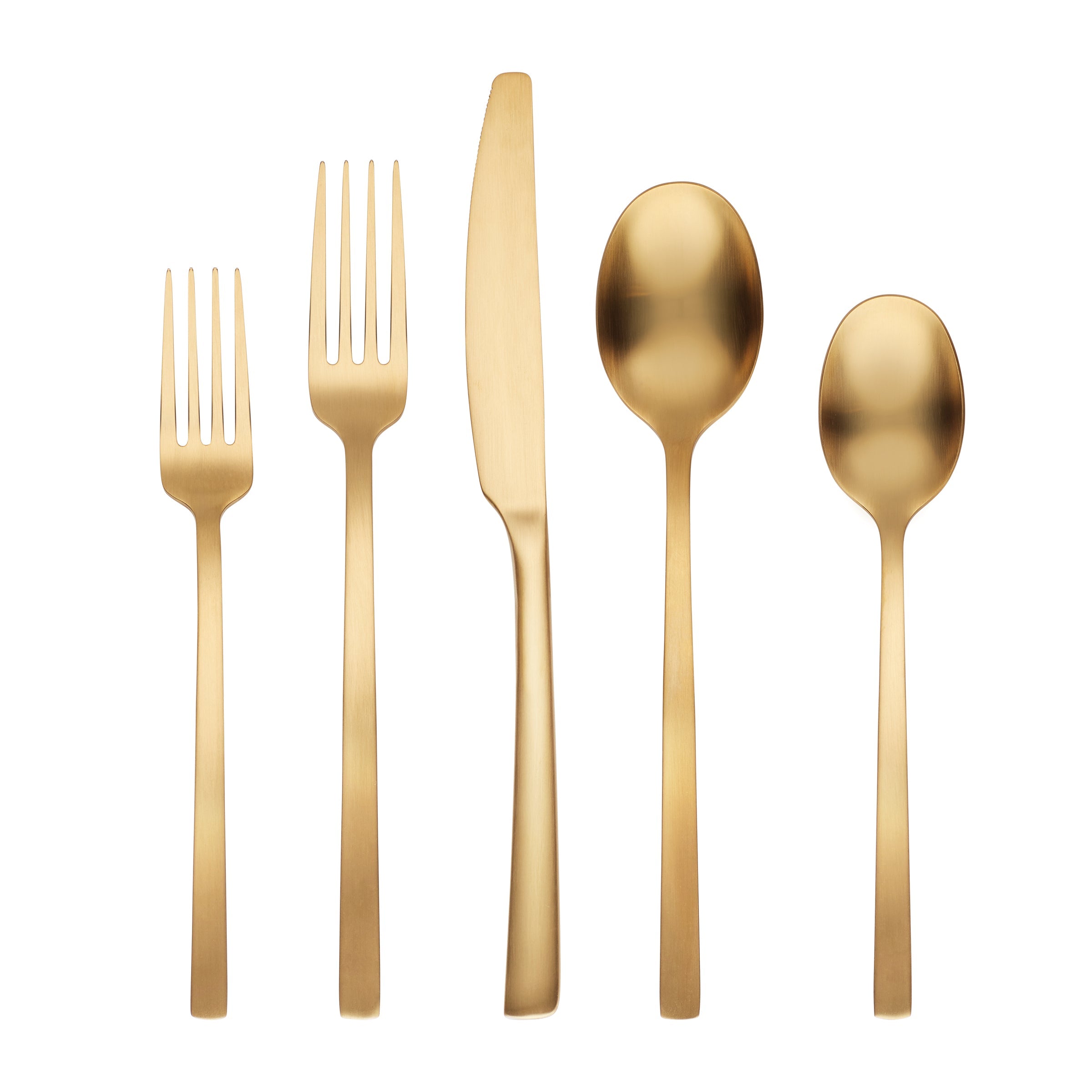 Beacon Gold Satin 45 Piece Flatware Set