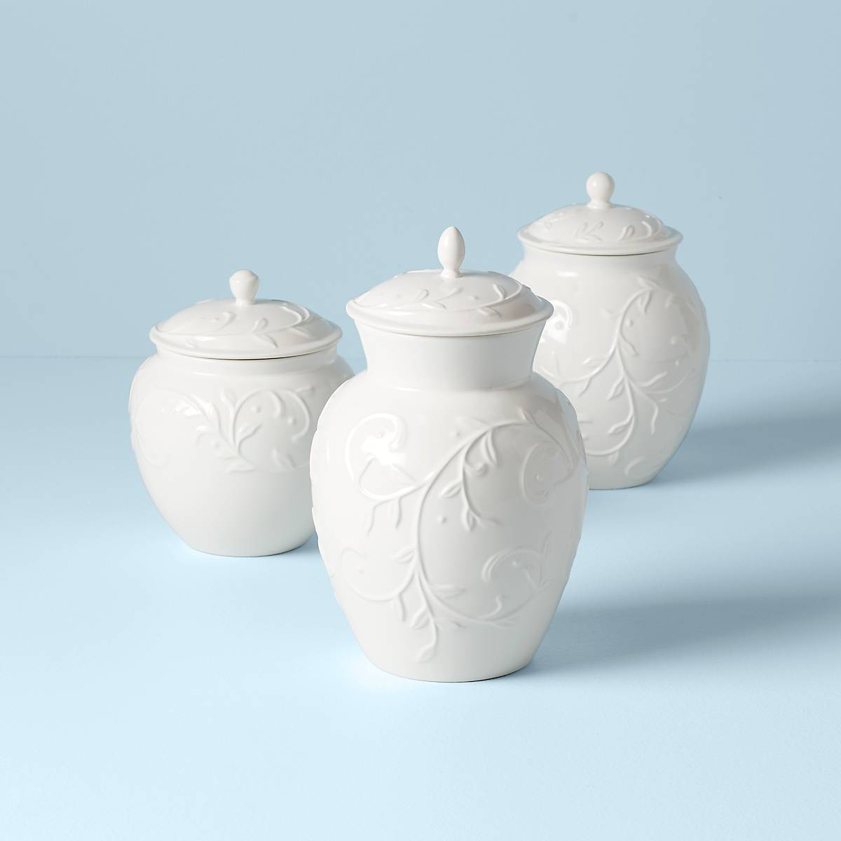 Opal Innocence Carved 3 Piece Canister Set