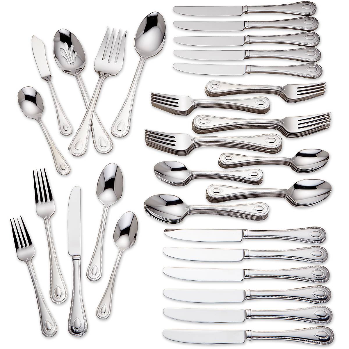 Alternative view of French Perle 65 Piece Flatware Set