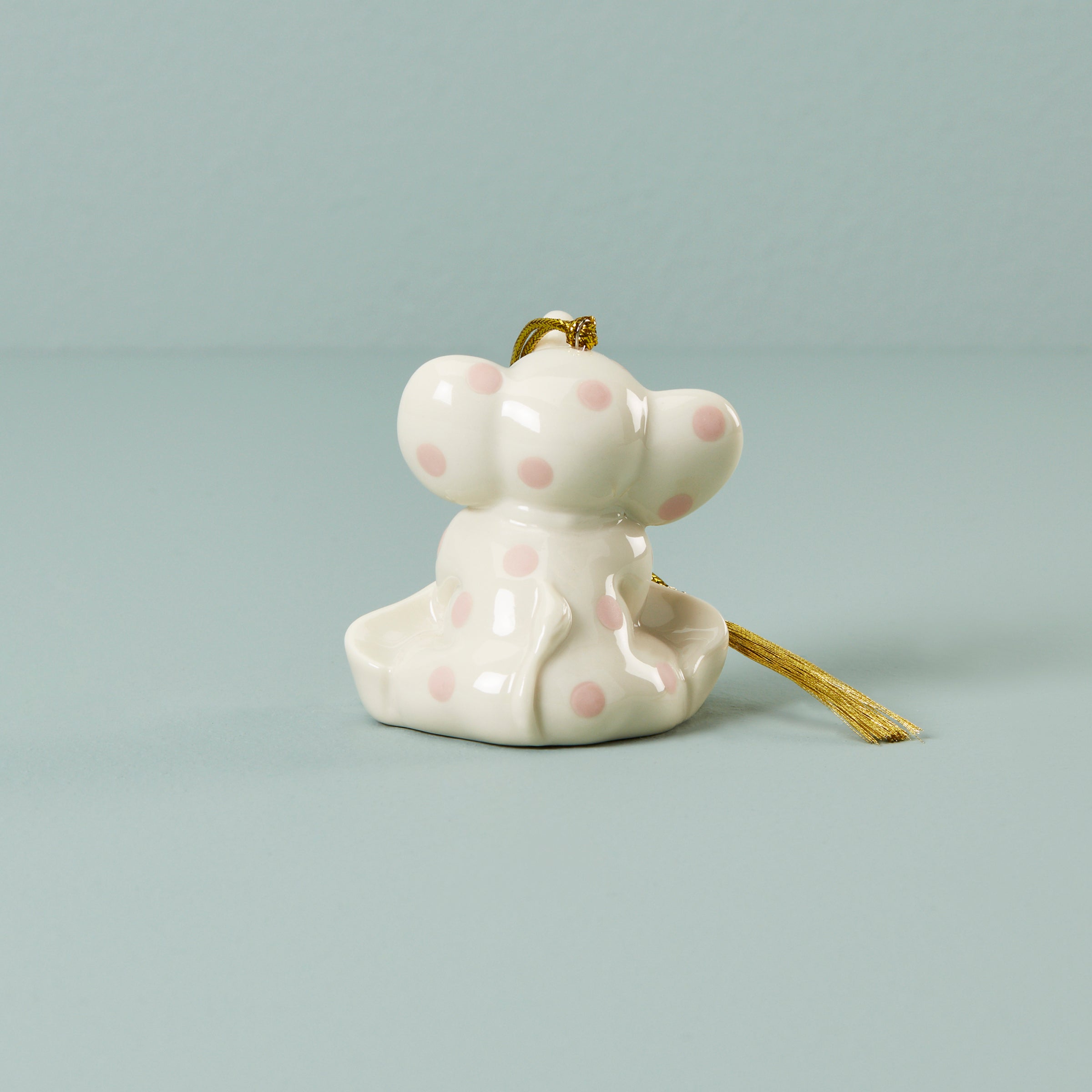 Alternative view of Personalized Pink Elephant Ornament