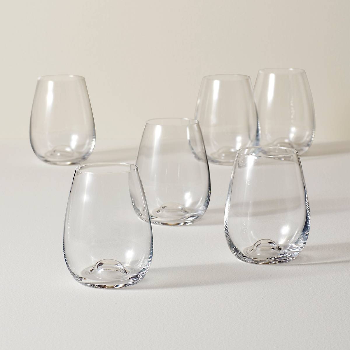 Tuscany Classics Stemless Wine Glasses Set Of 6