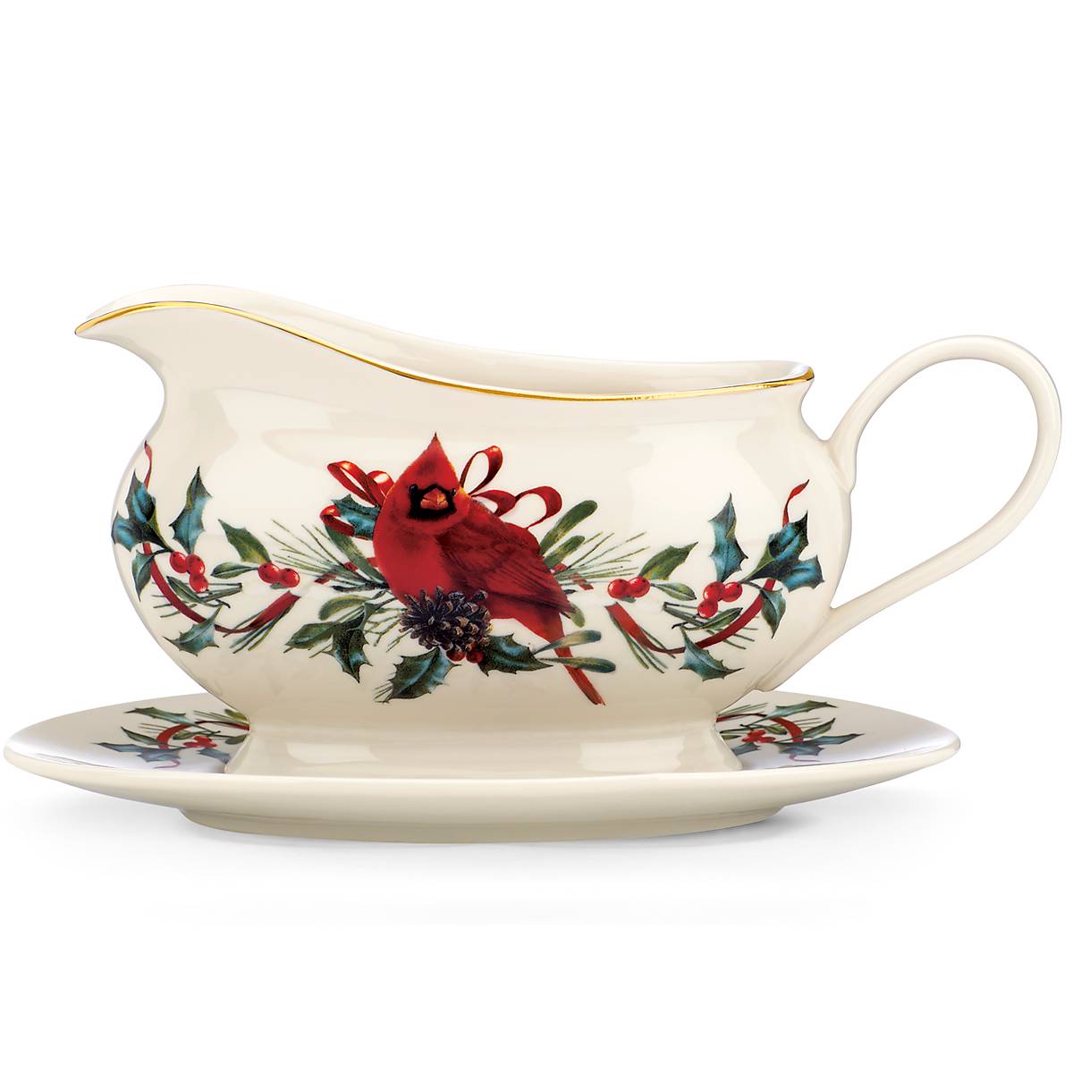 Winter Greetings Gravy Boat & Stand - Image 3