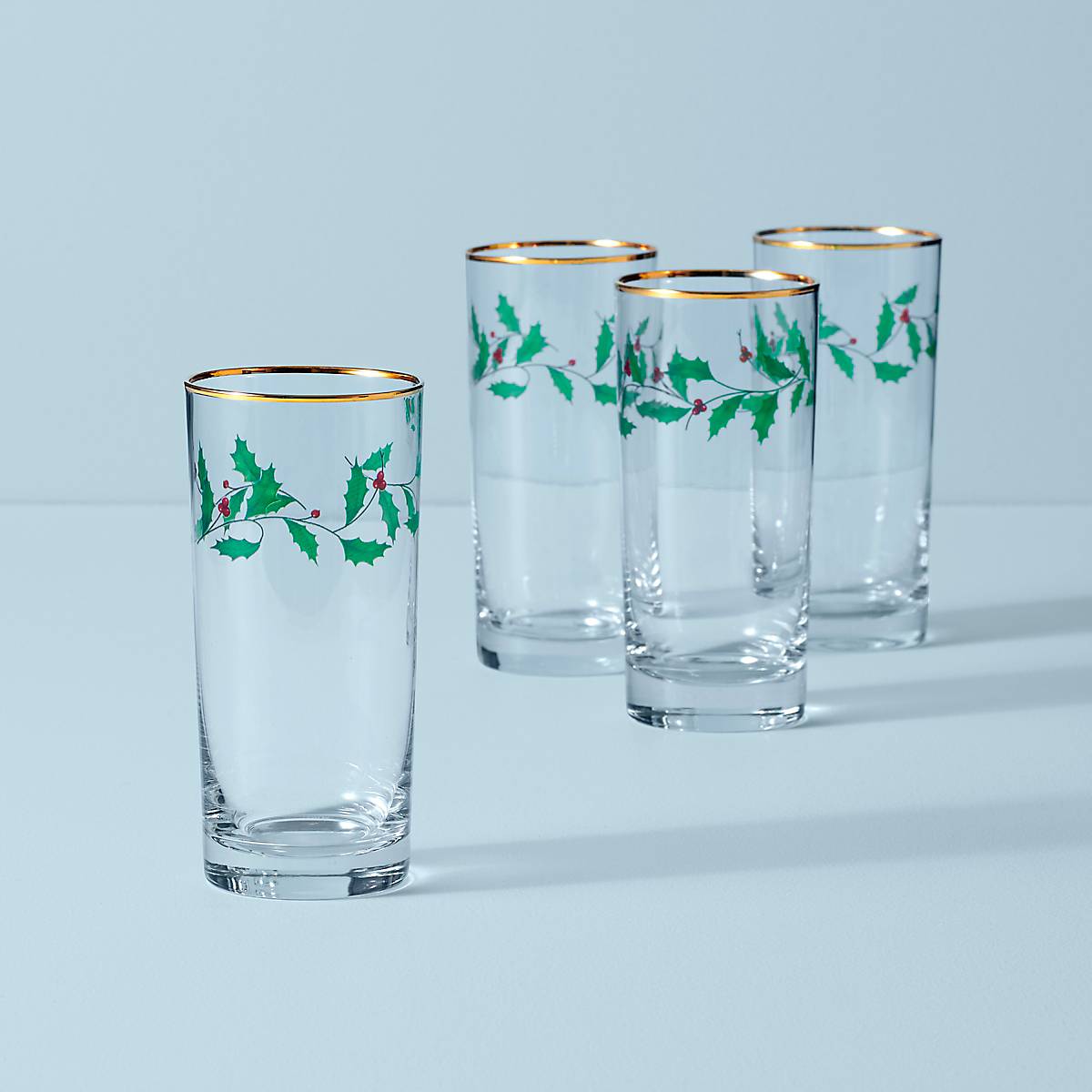 Holiday Highball Glasses   Set Of 4