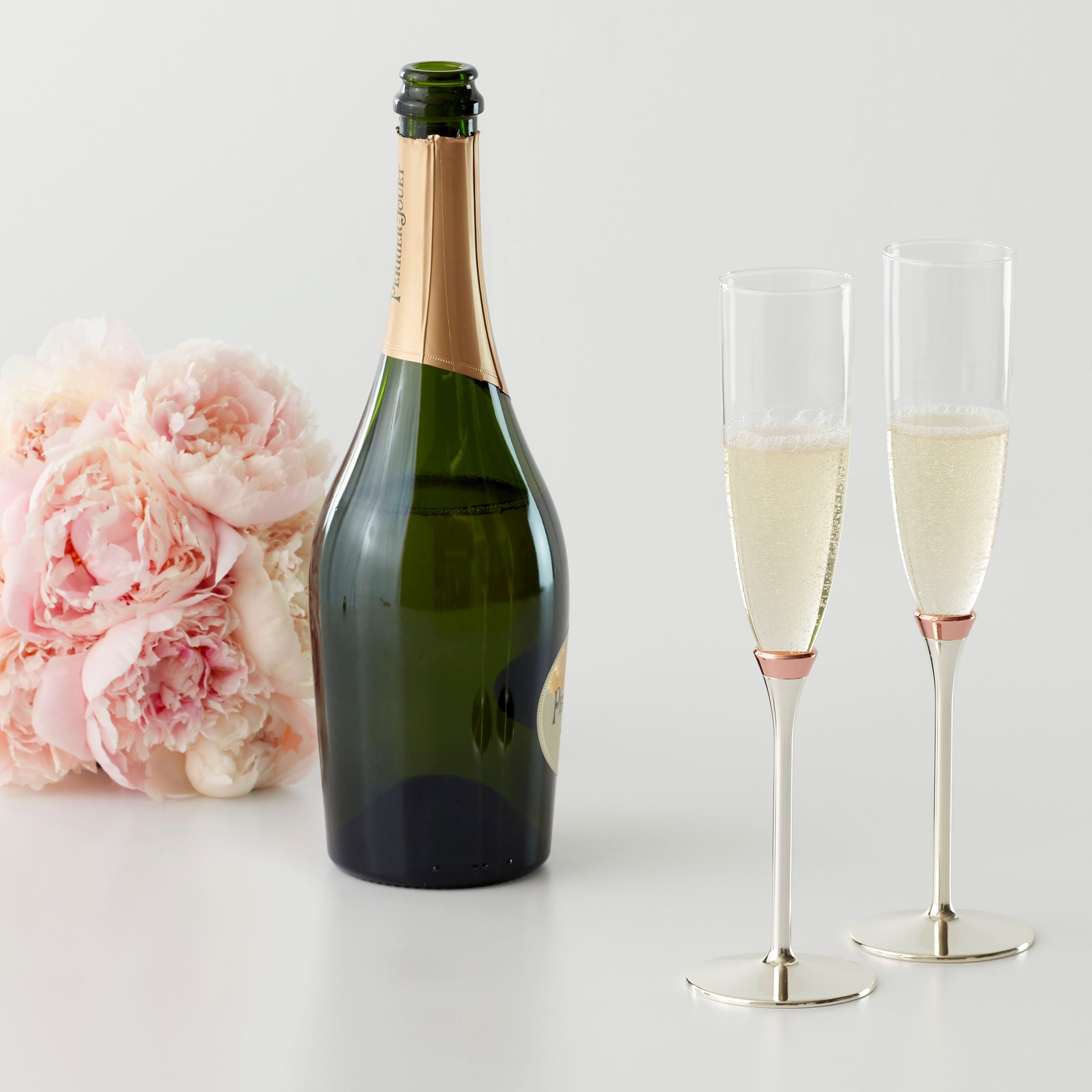 Alternative view of Rosy Glow 2 Piece Champagne Flute Set