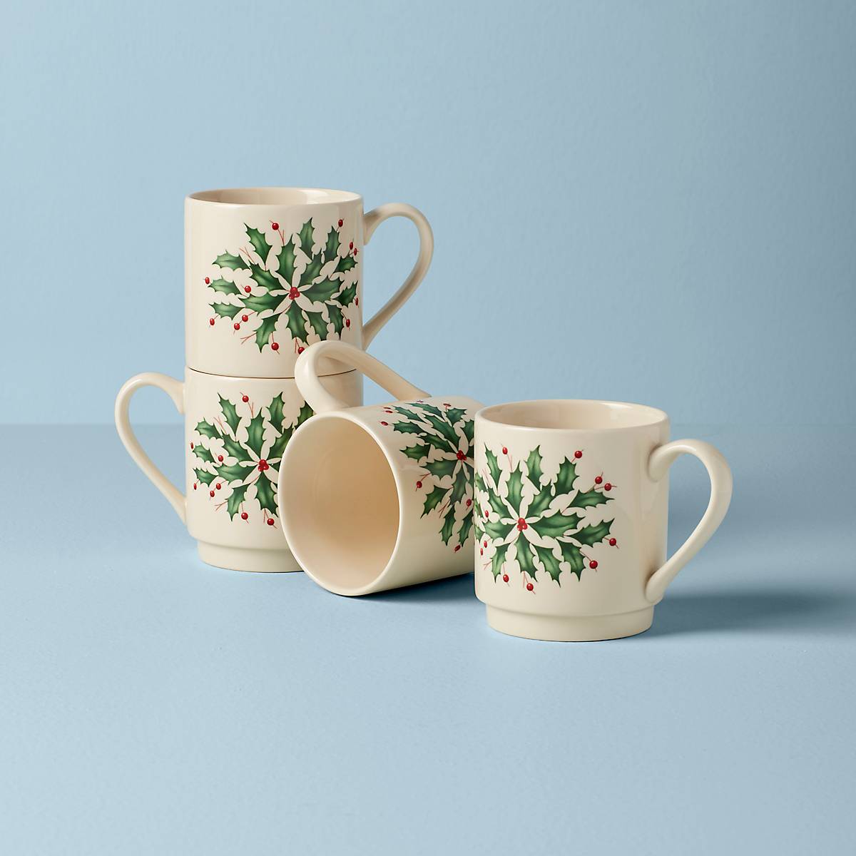Holiday Stackable Mugs Set of 4