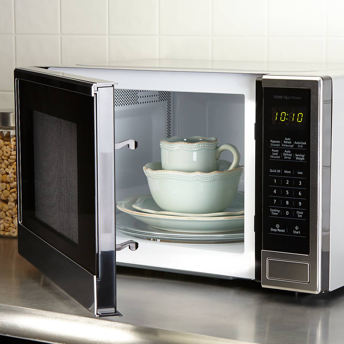 French Perle Bead Ice Blue 4 Piece Place Setting - Image 6