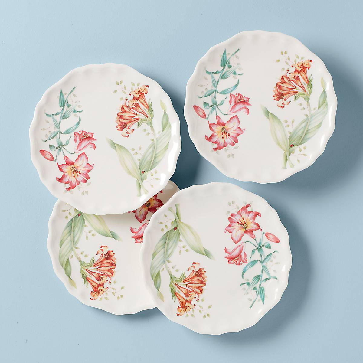 Butterfly Meadow Melamine Accent Plates   Set of 4