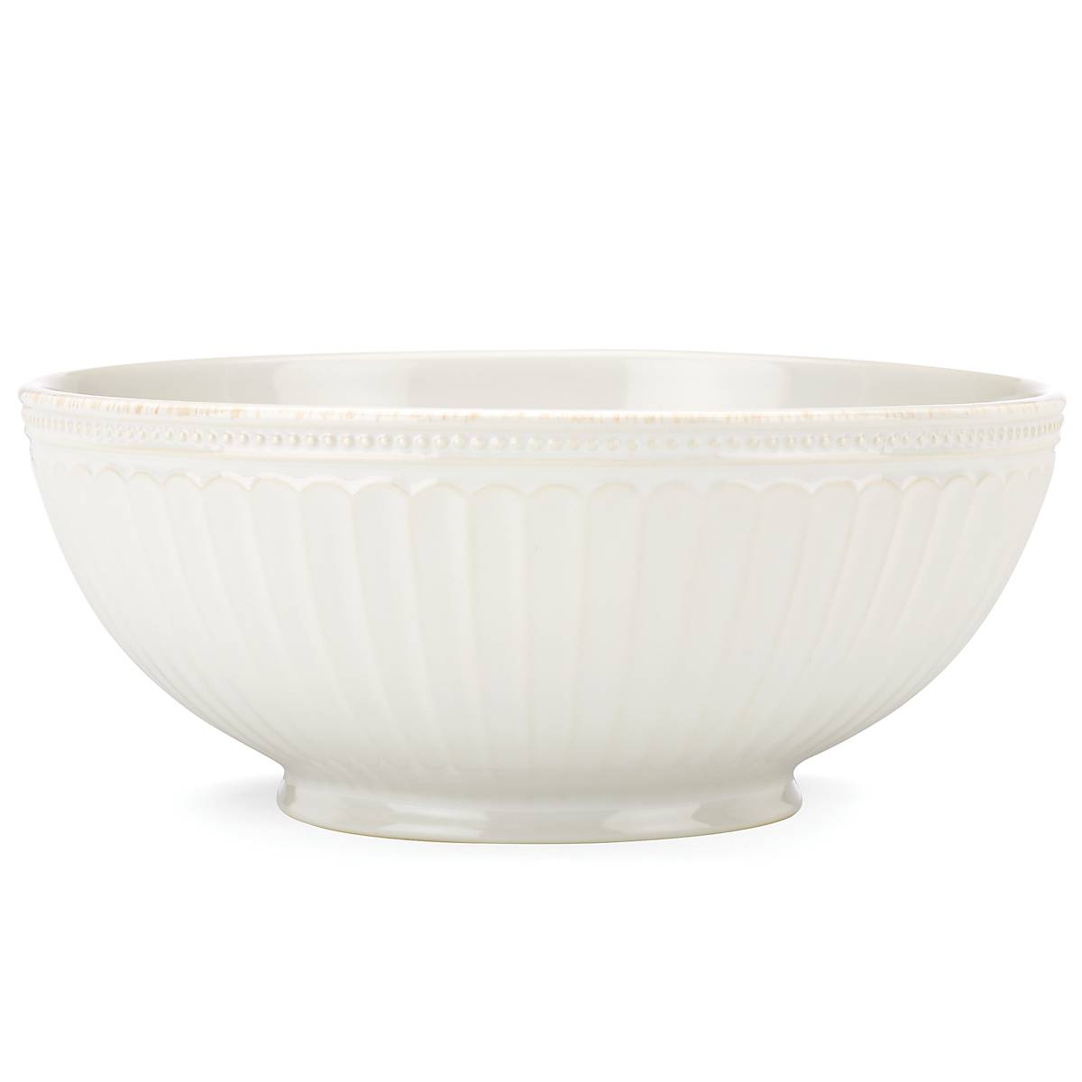 Alternative view of French Perle Groove White Medium Bowl