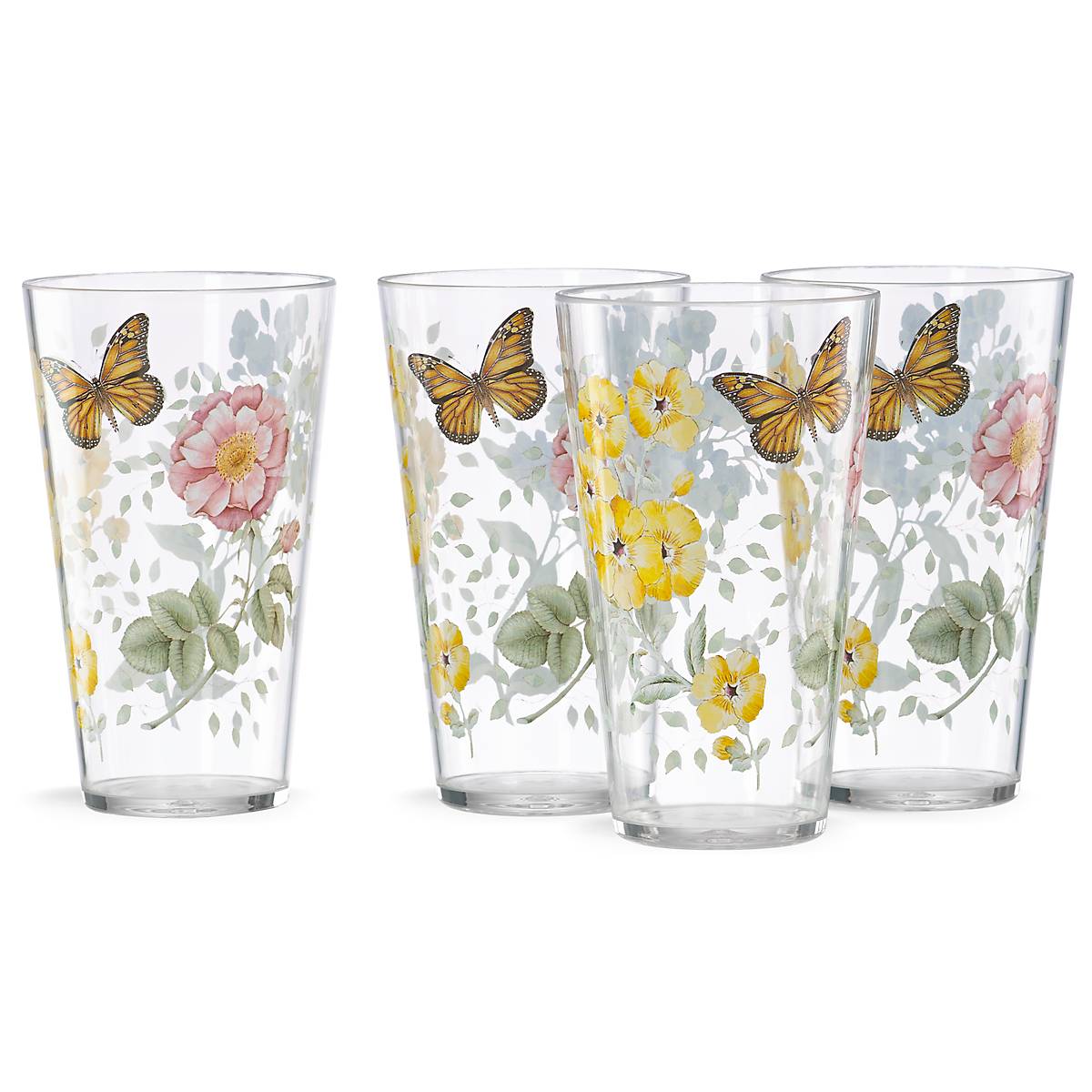 Alternative view of Butterfly Meadow Acrylic Highball Glasses   Set Of 4