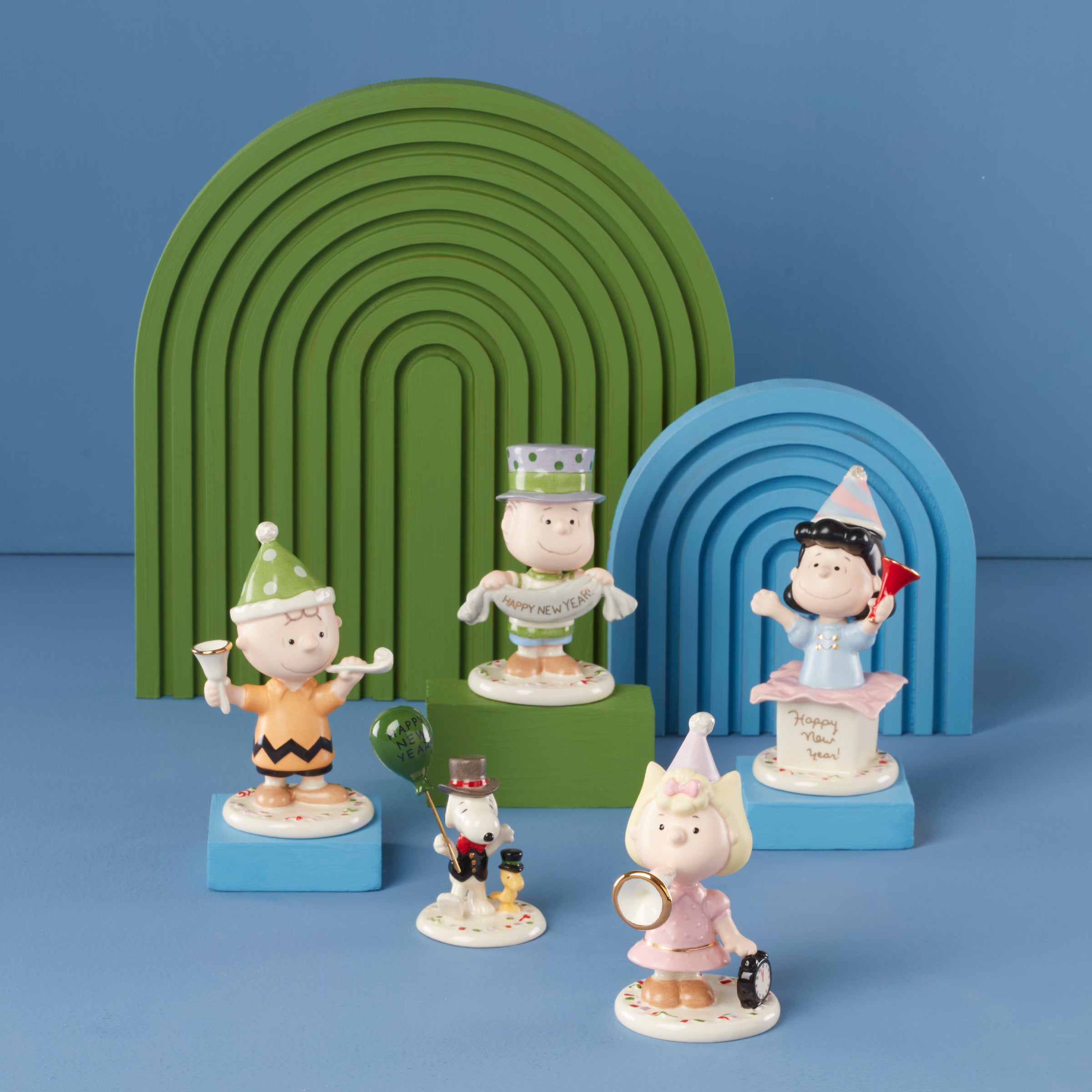 Peanuts 5 Piece New Year Figurine Set - Image 3