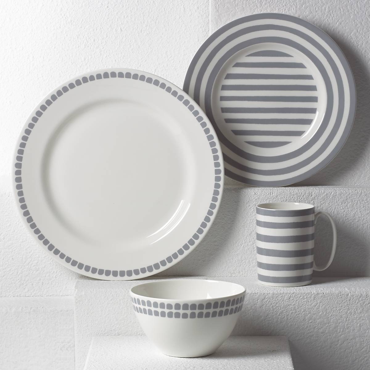 Charlotte Street Grey North 4 Piece Place Setting