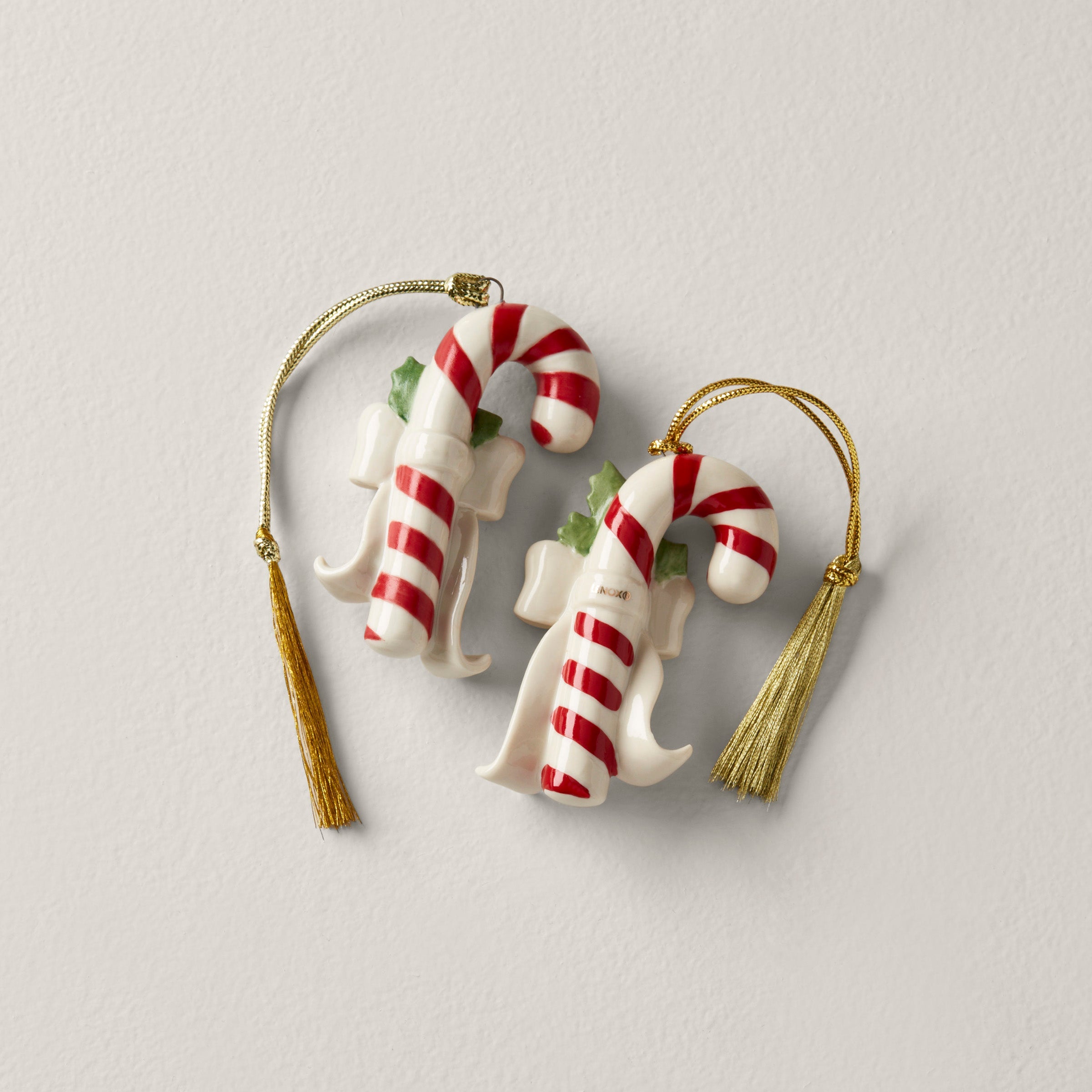 Alternative view of Personalized Candycane 2 Piece Ornament Set