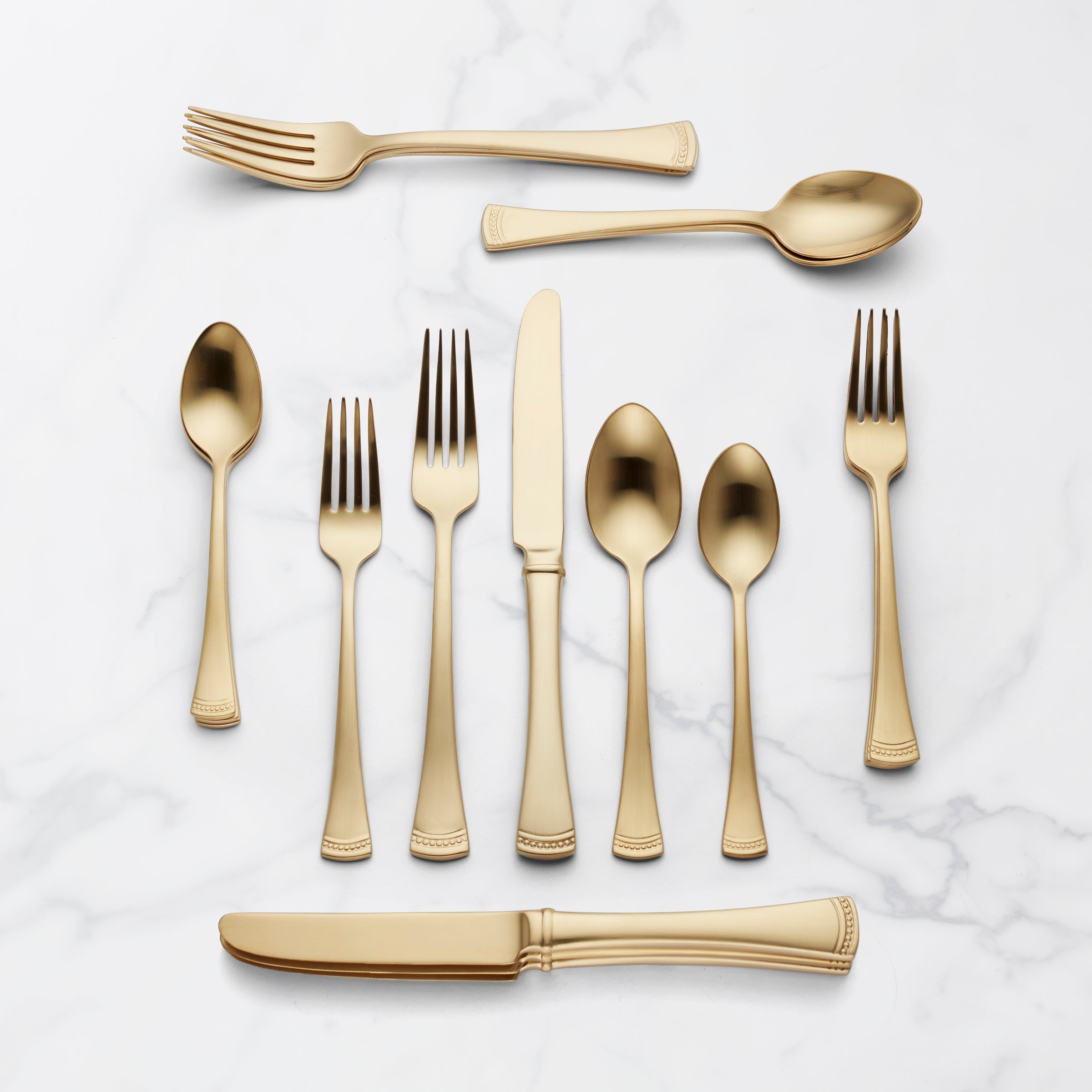Alternative view of Portola Gold Satin 20 Piece Flatware Set