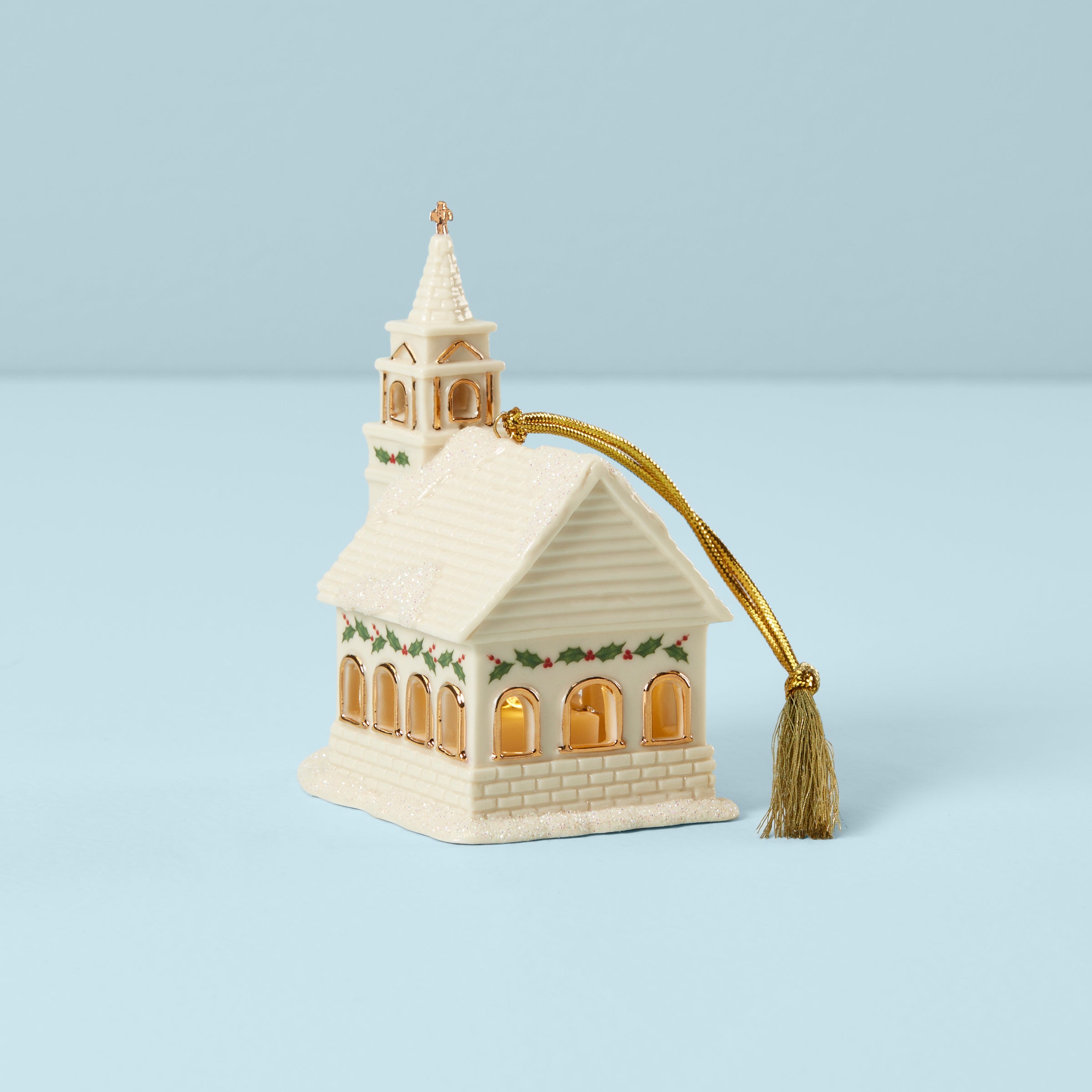 Alternative view of Christmas Village Church Lit Ornament