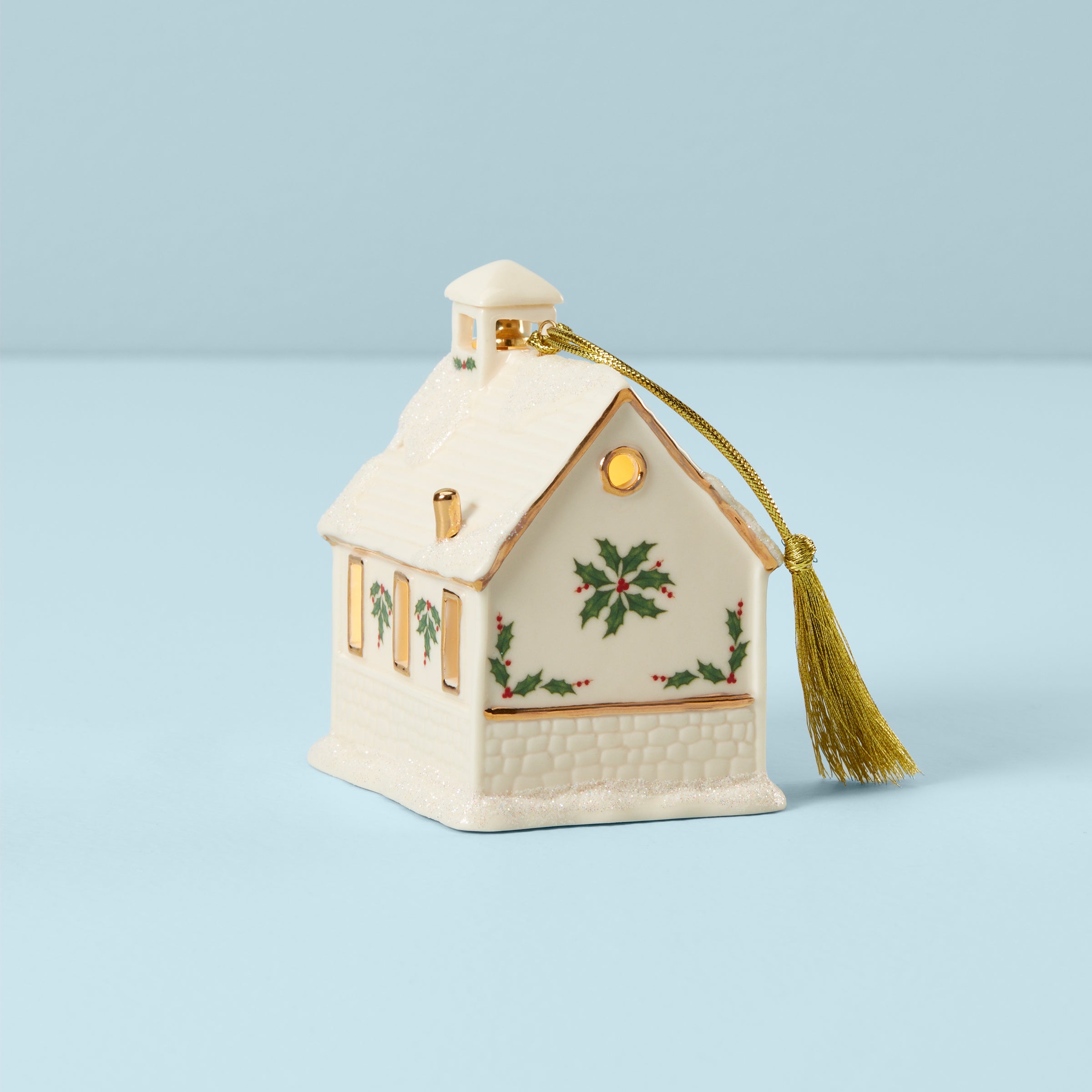 Alternative view of Christmas Village School Lit Ornament