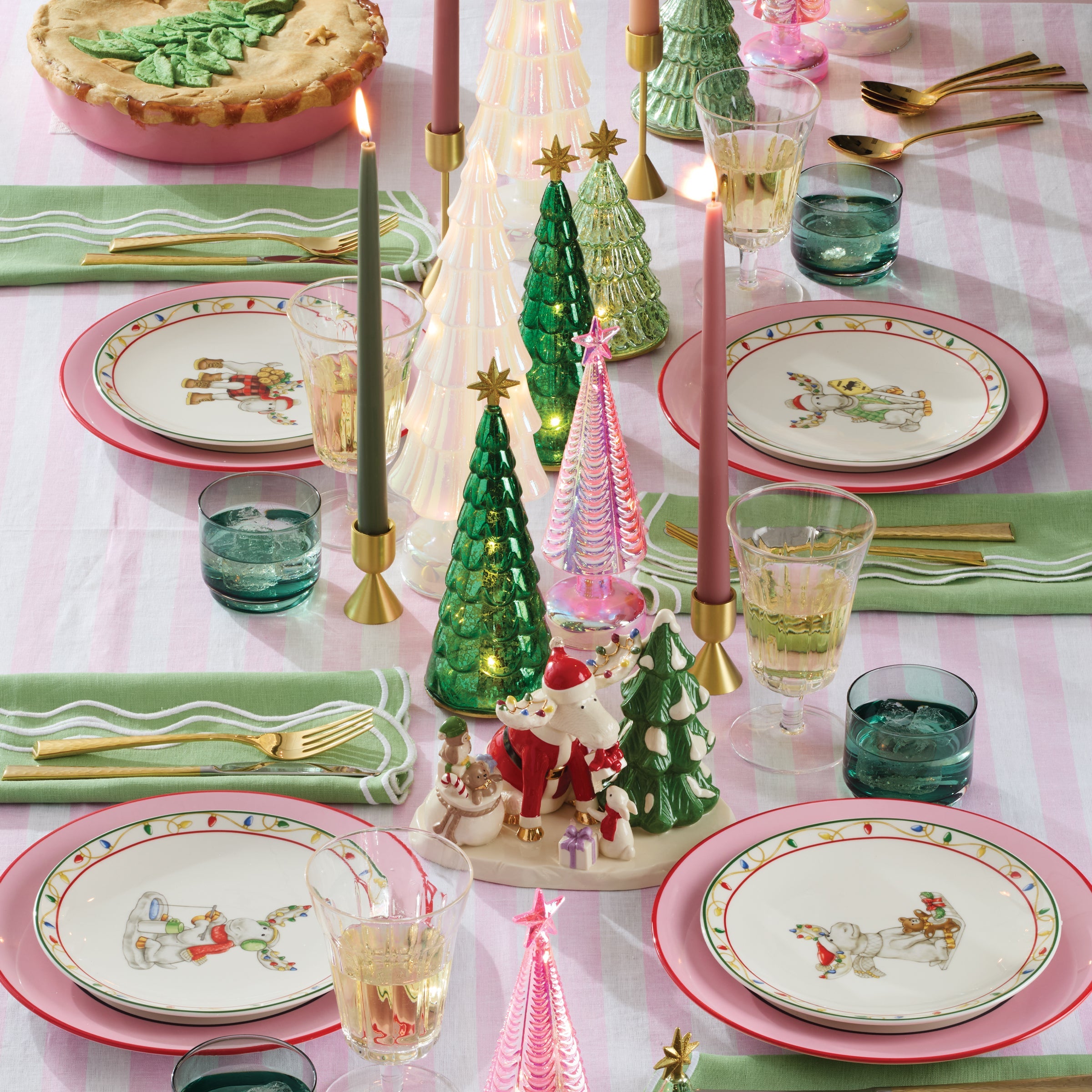 Merry Marcel Moose 4 Piece Dessert Plate Set - Image 3