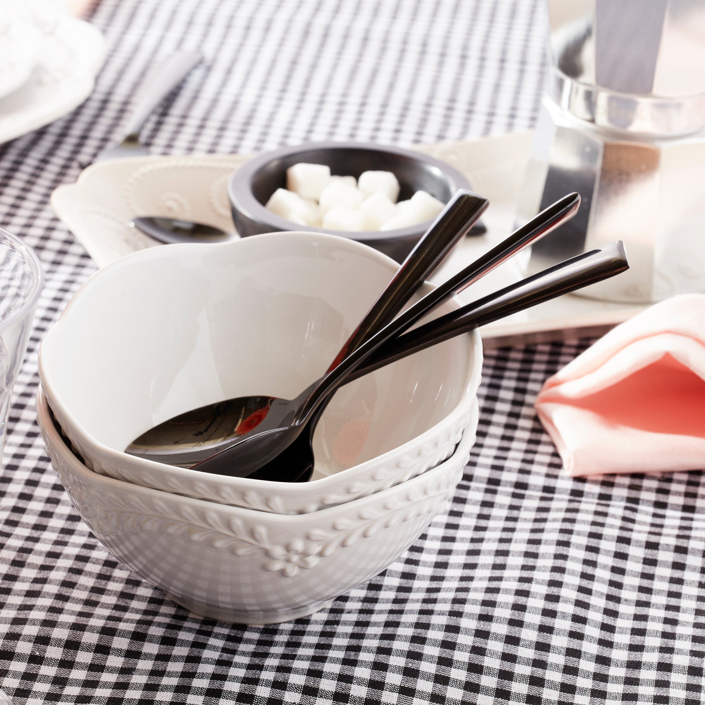 Chelse Muse Floral White 12 Piece Dinnerware Set - Image 8