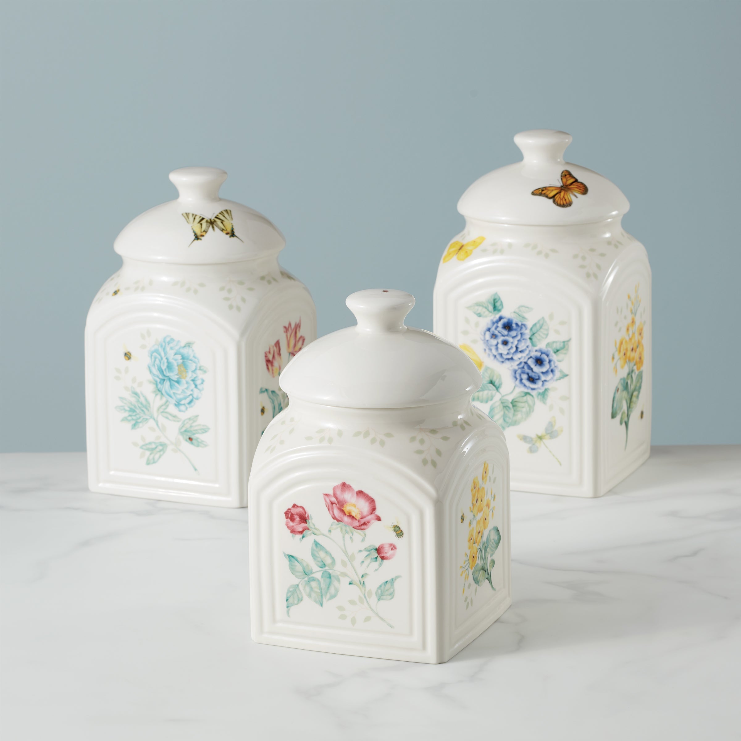 Alternative view of Butterfly Meadow 3 Piece Canister Set
