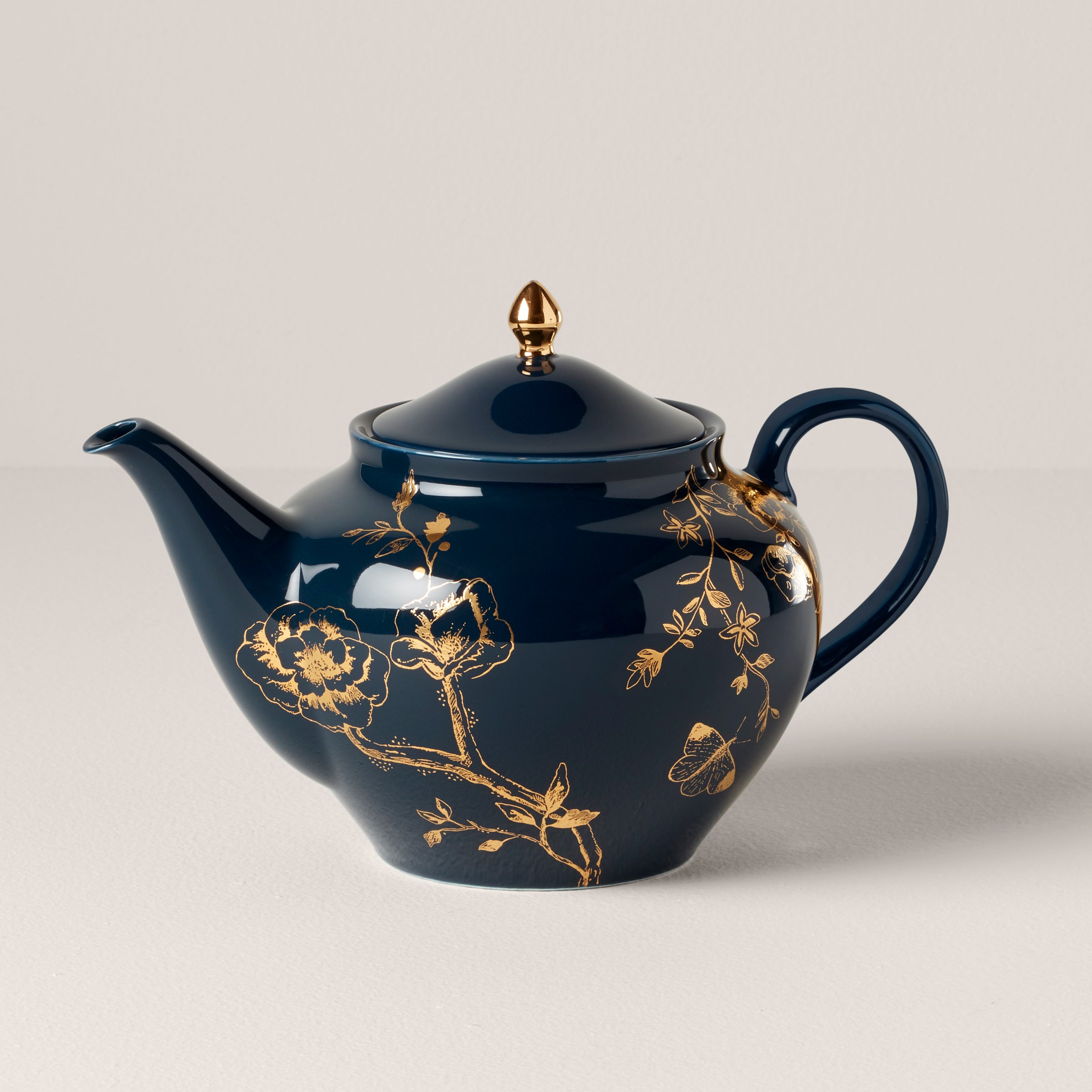Sprig & Vine Teapot   Navy