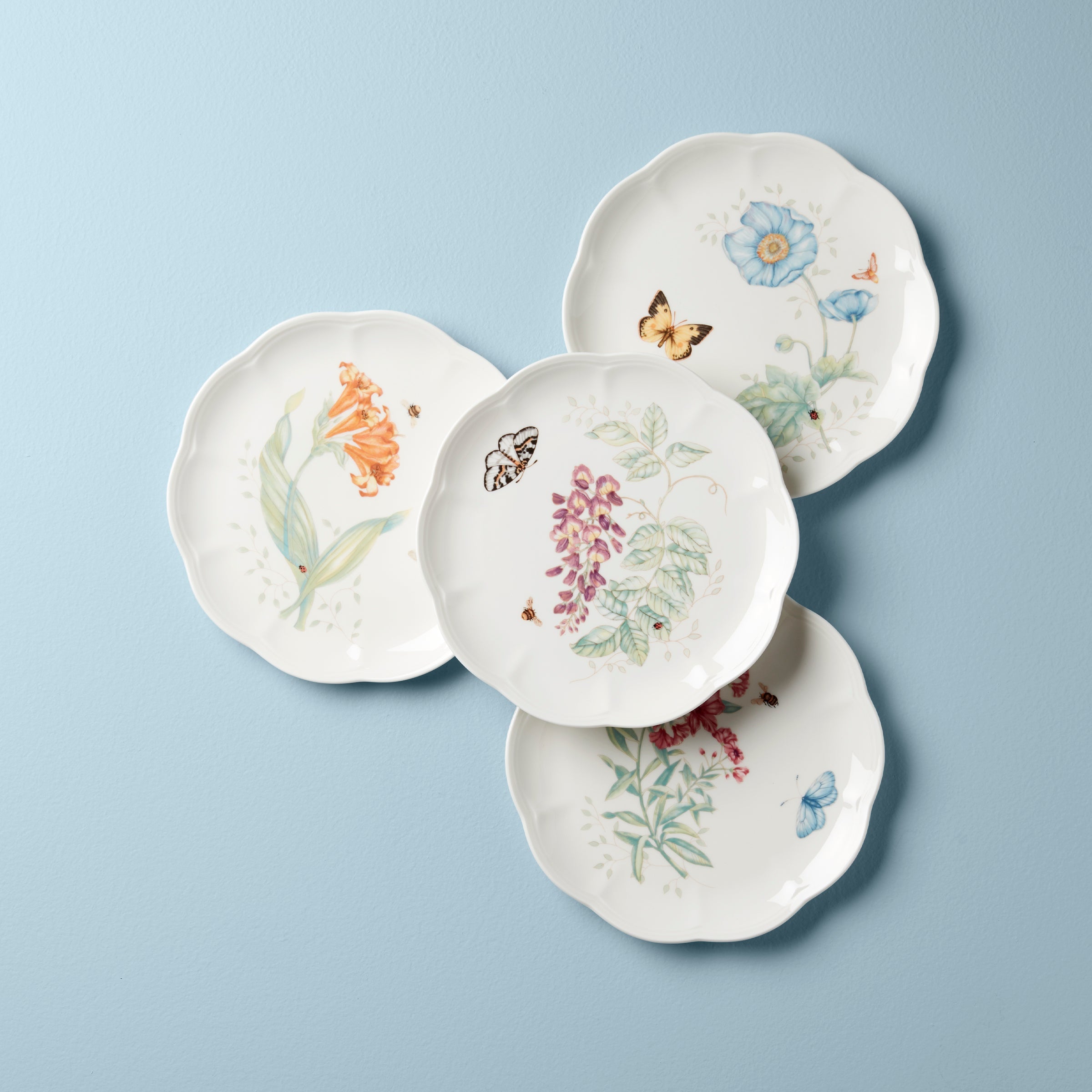 Butterfly Meadow Accent Plates   Set of 4