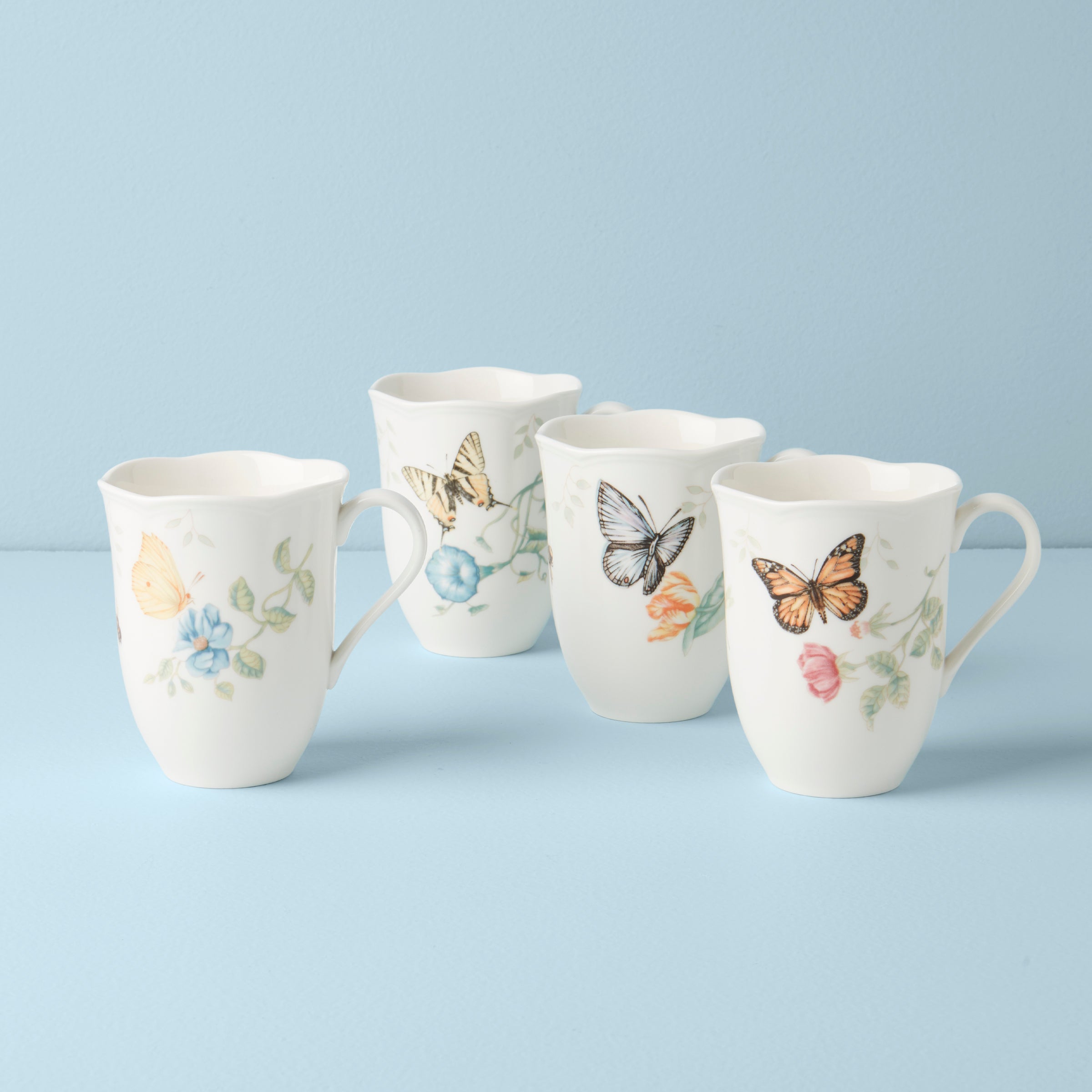 Butterfly Meadow Mugs   Set of 4