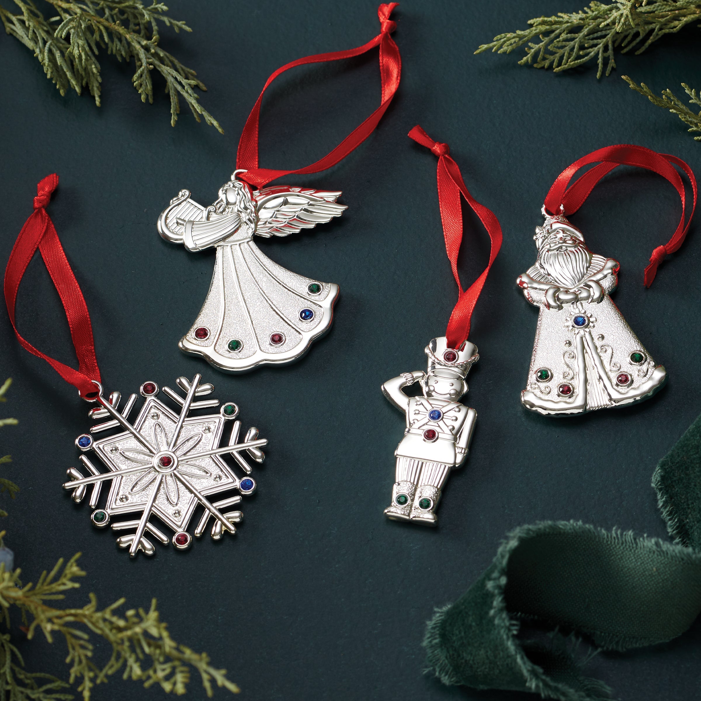 Alternative view of Jeweled Snowflake Charm Ornament