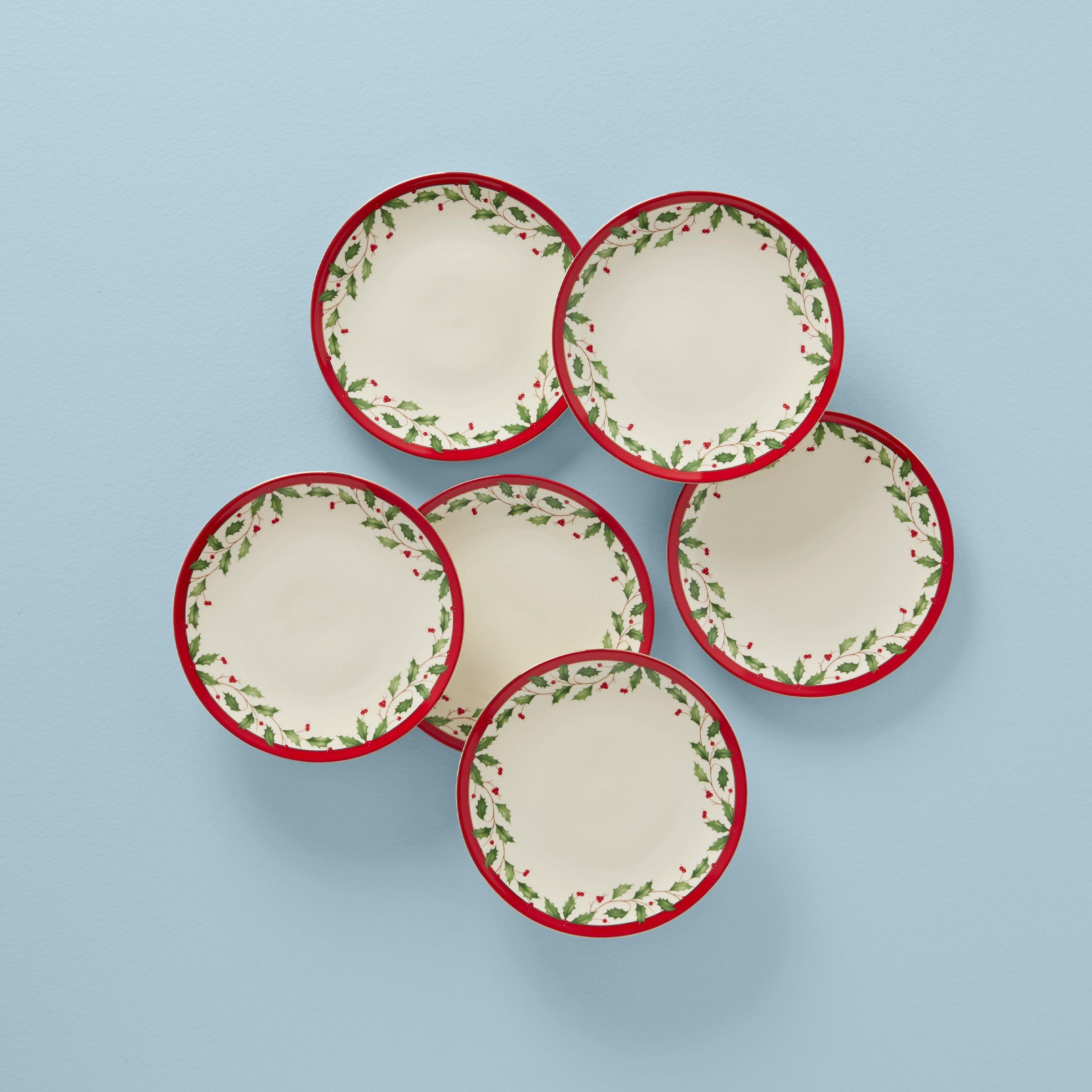 Holiday Accent Plates   Set of 6