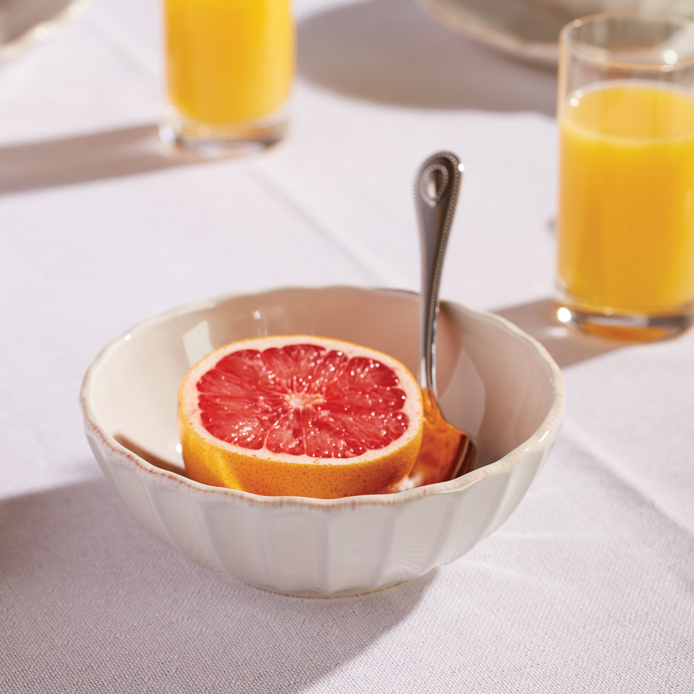 French Perle Scallop All Purpose Bowls Set of 4 - Image 9