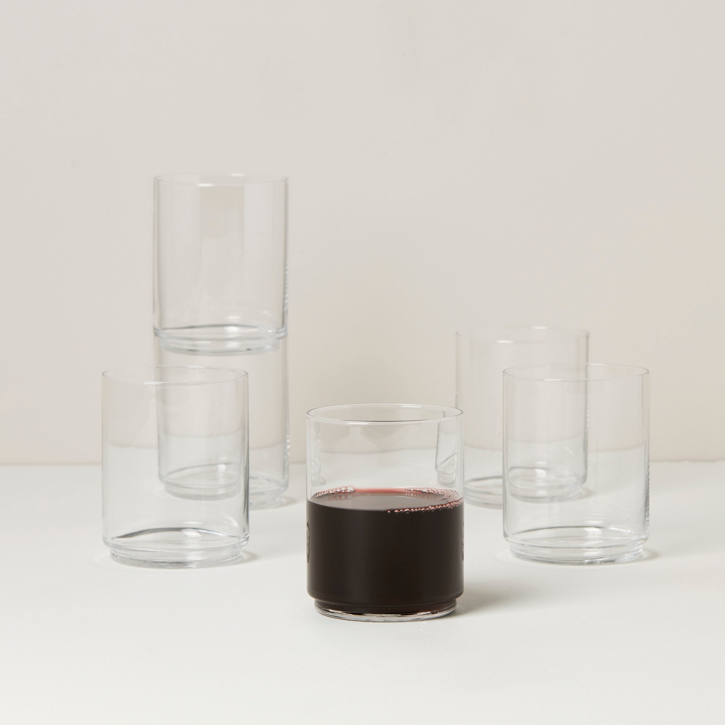 Alternative view of Tuscany Classics Stackable Clear Tall Glasses   Set Of 6