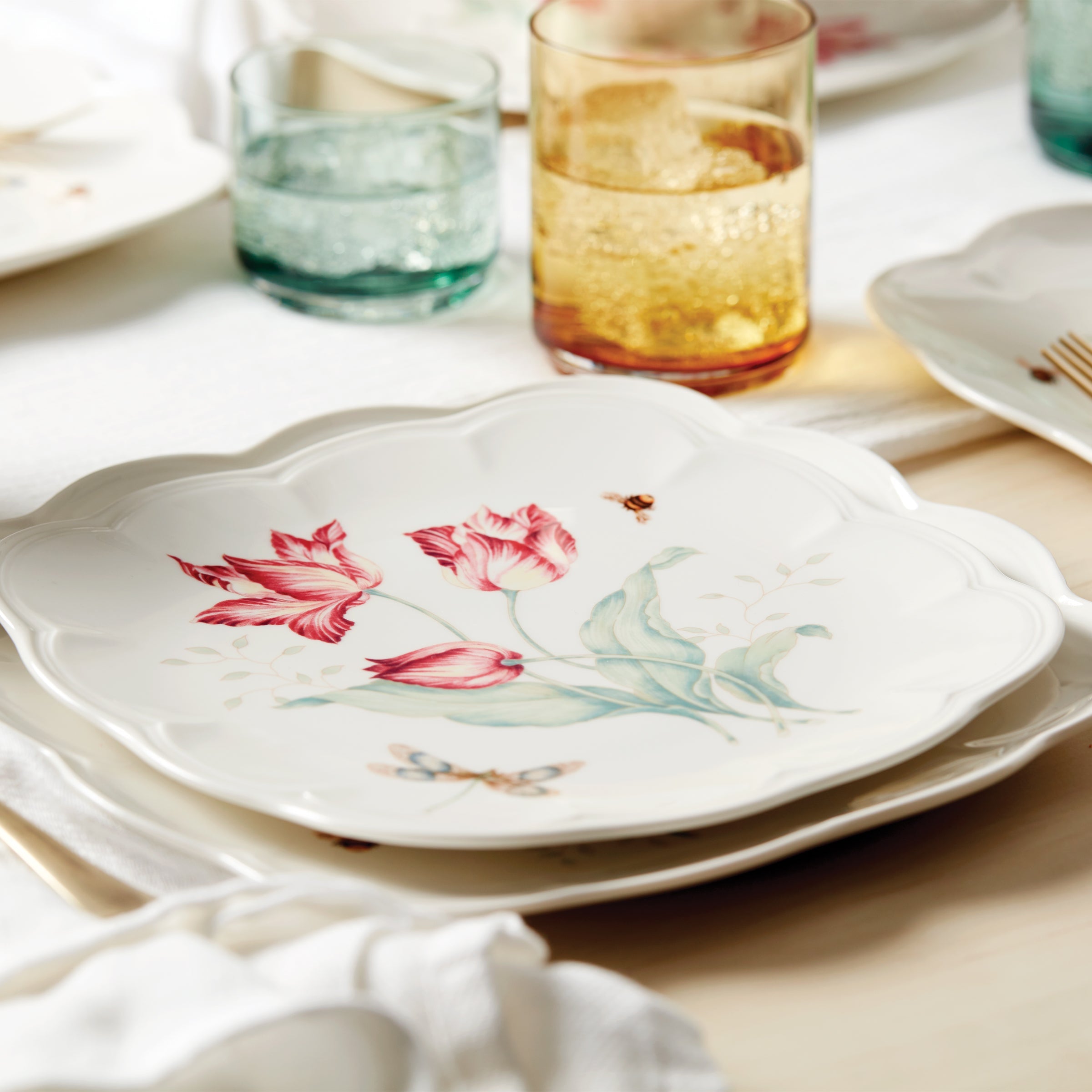 Alternative view of Tuscany Classics Stackable Amber Tall Glasses   Set Of 4