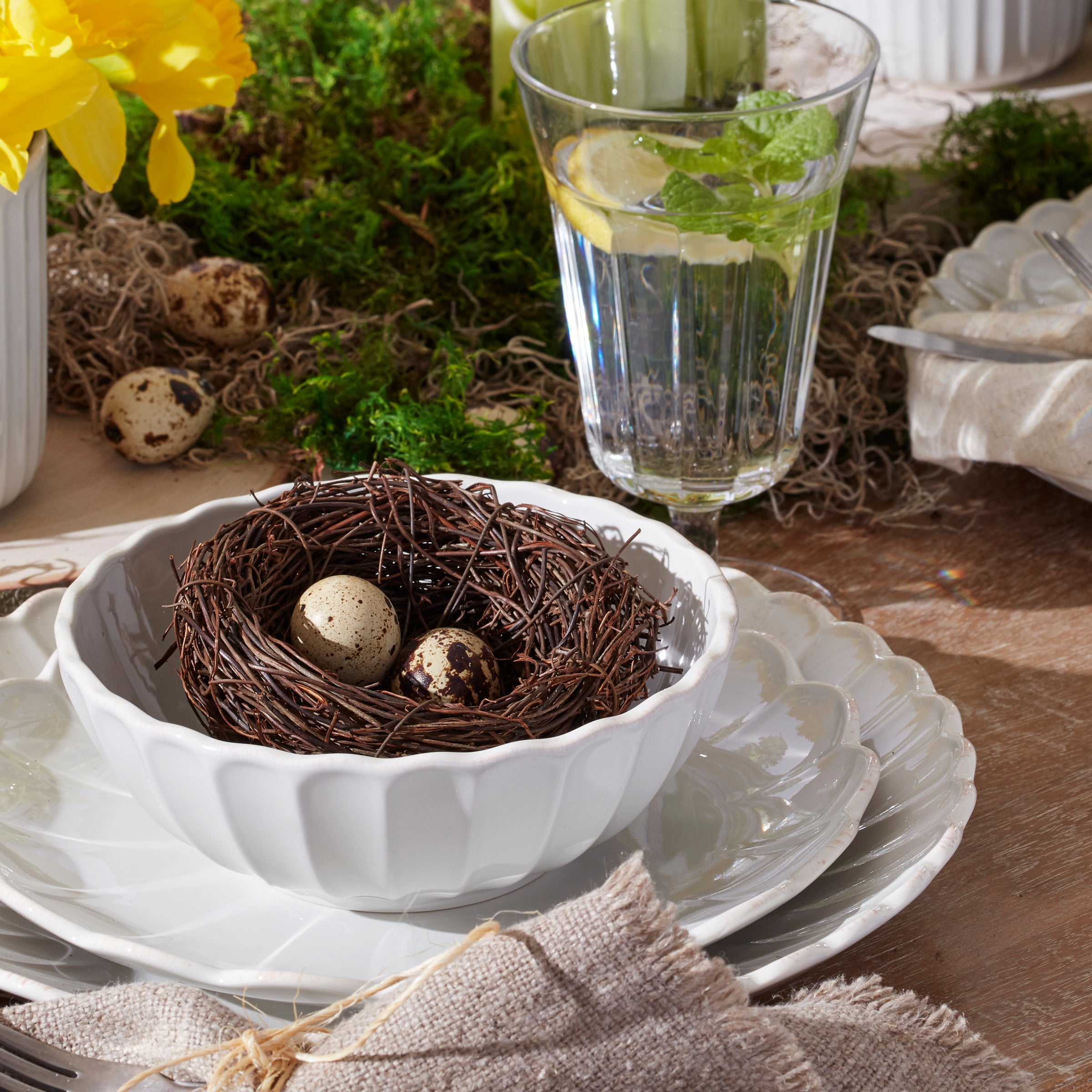 French Perle Scallop All Purpose Bowls Set of 4 - Image 7