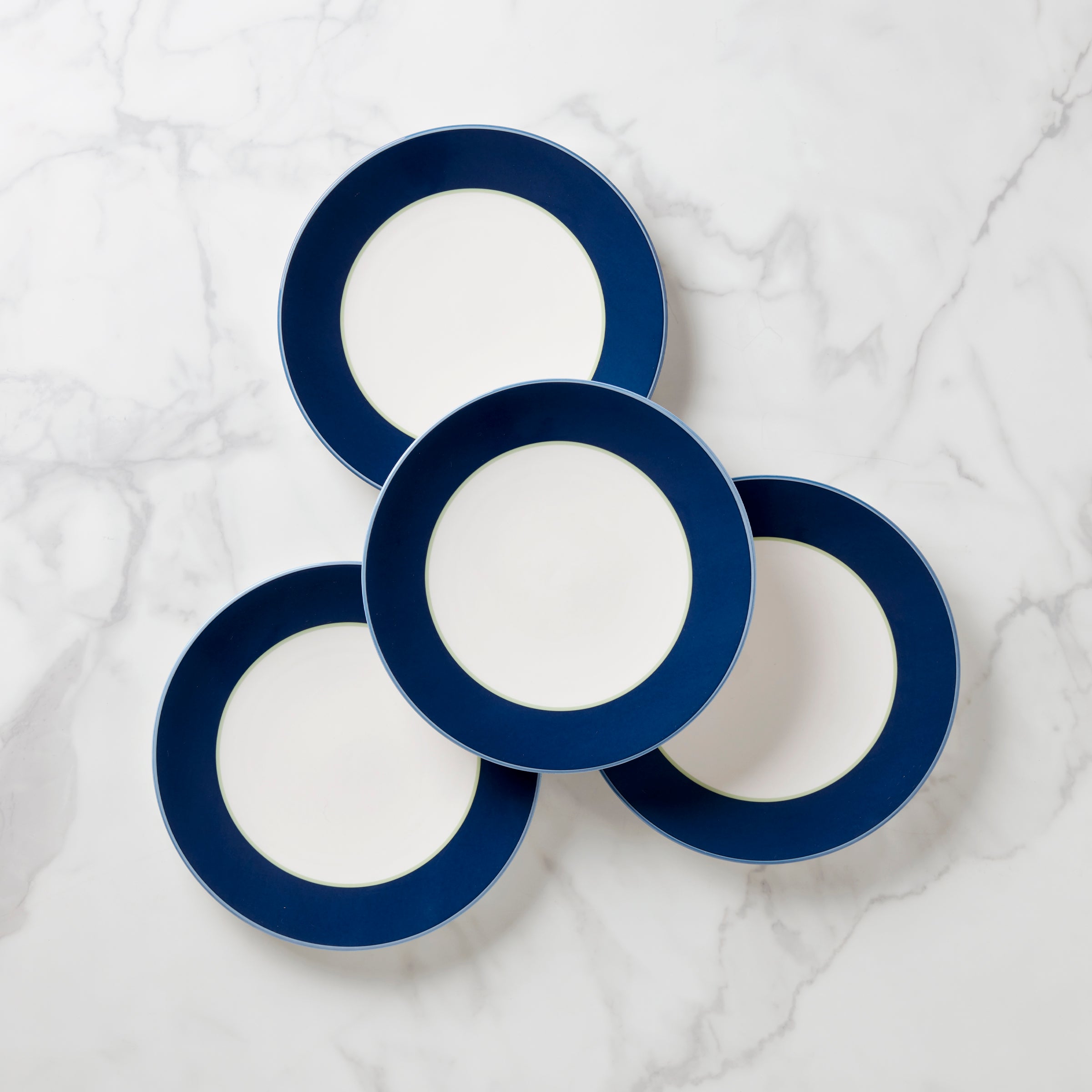 Make It Pop Dinner Plates   Set of 4   Navy/Green