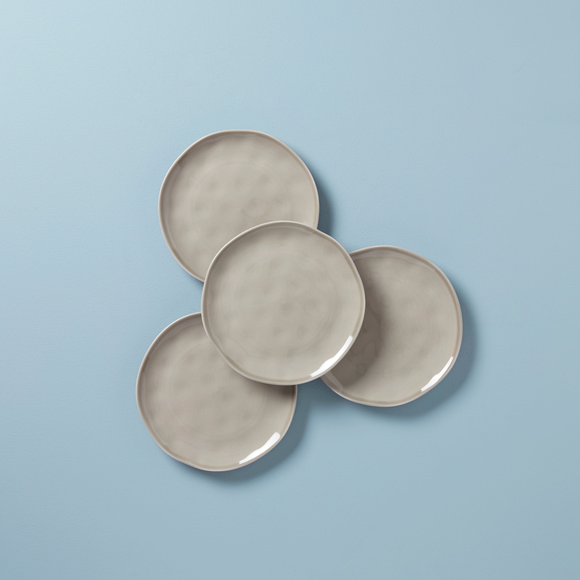 Bay Colors Grey Accent Plates   Set of 4