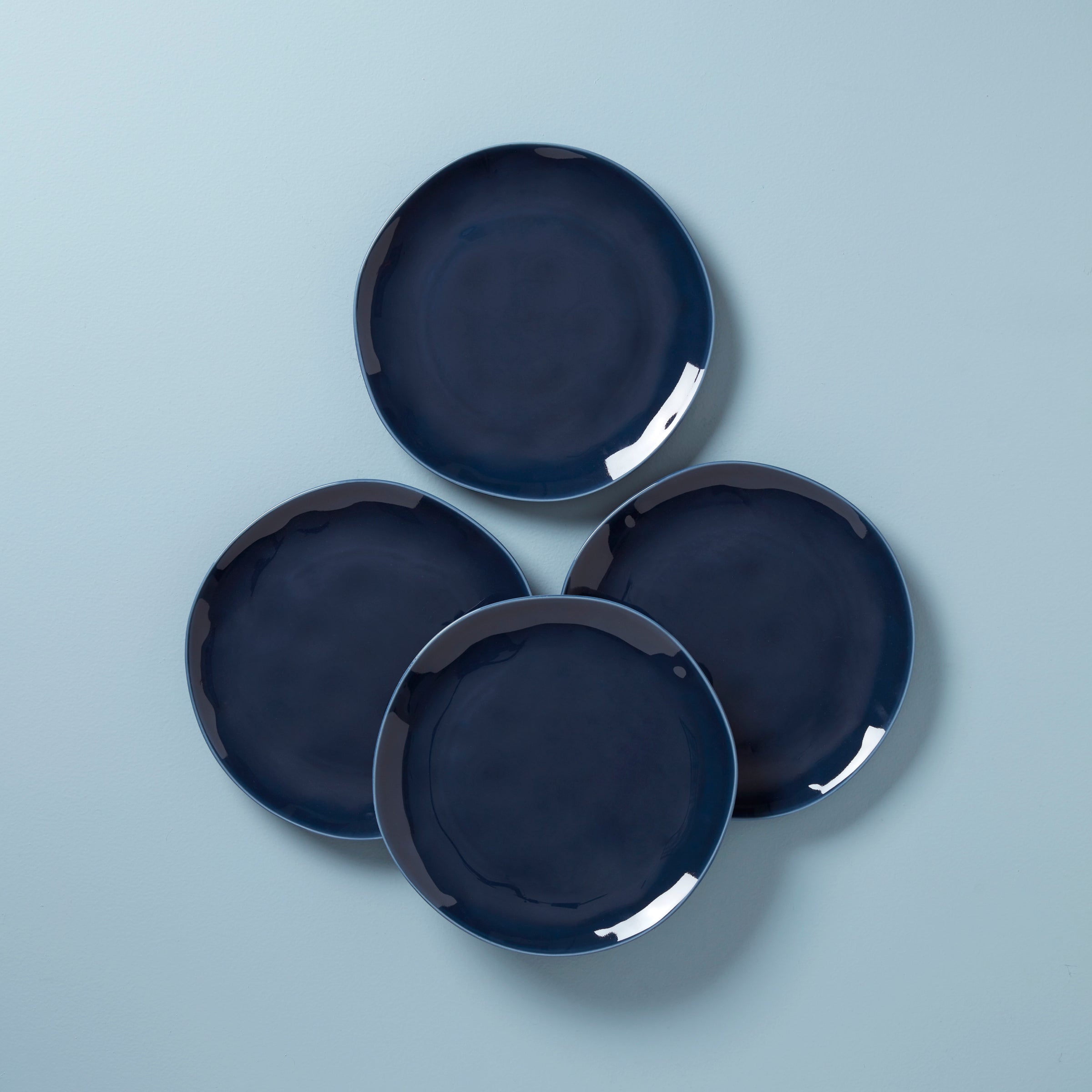 Bay Colors Blue Dinner Plates Set of 4