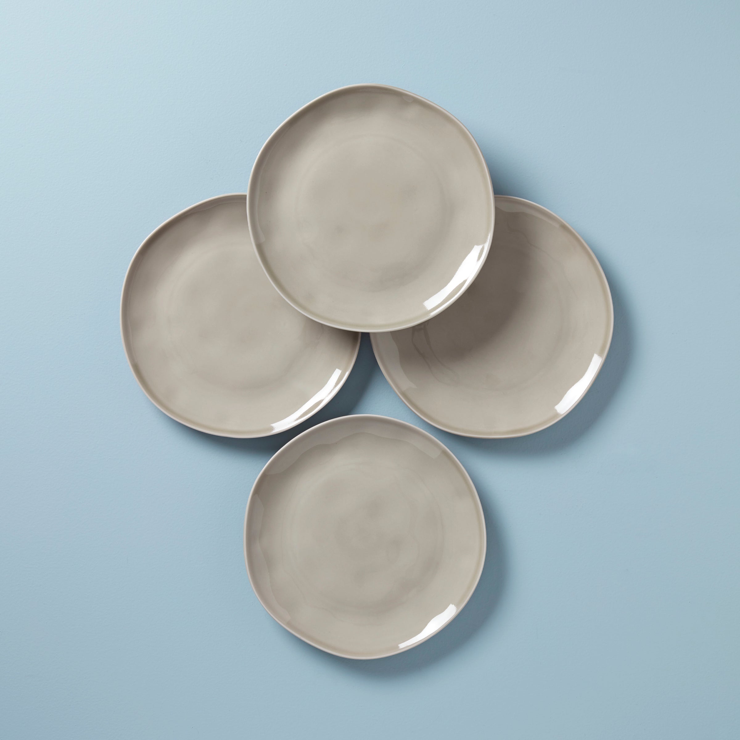 Bay Colors Grey Dinner Plates Set of 4
