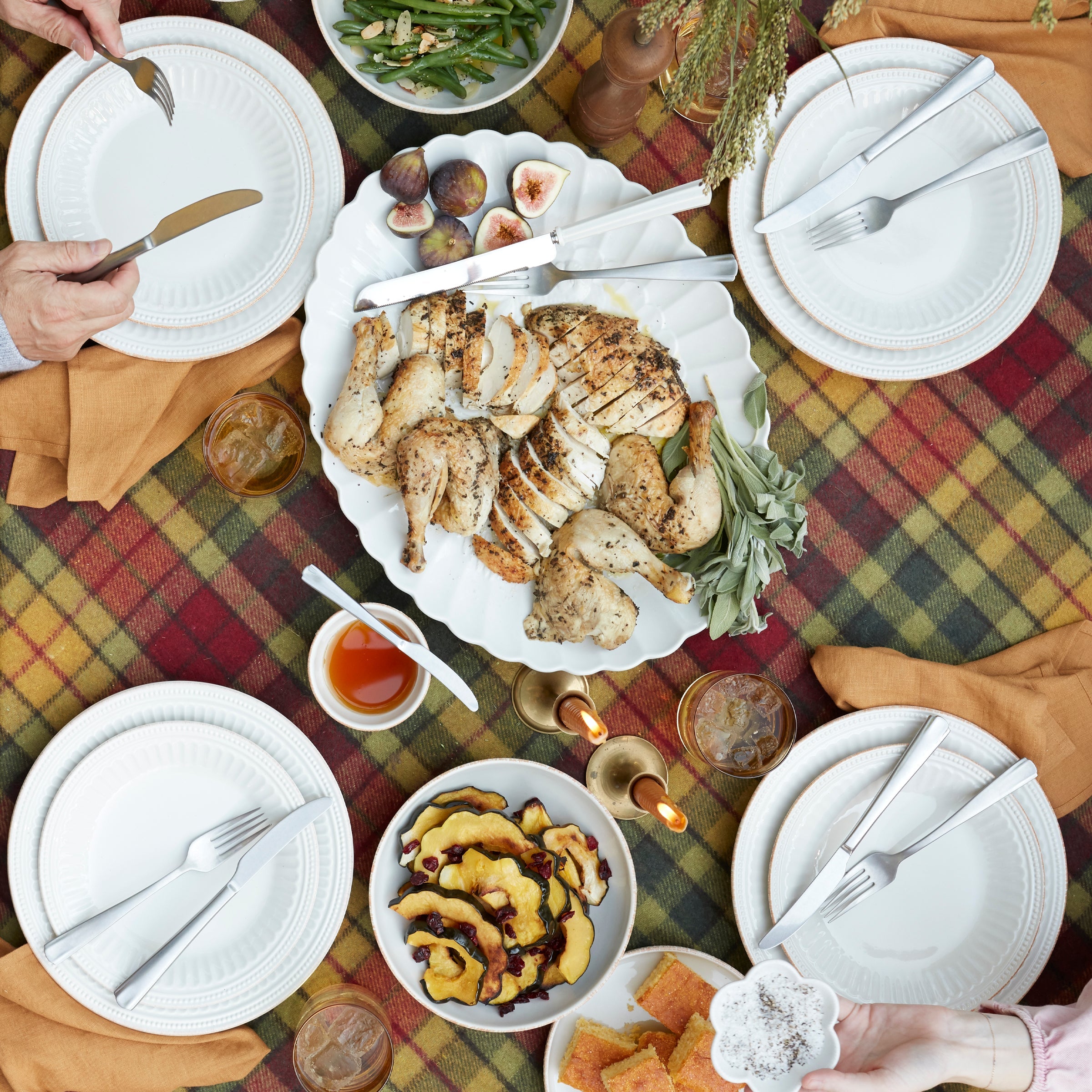 French Perle Scallop Vintage 65 Piece Flatware Set - Image 4