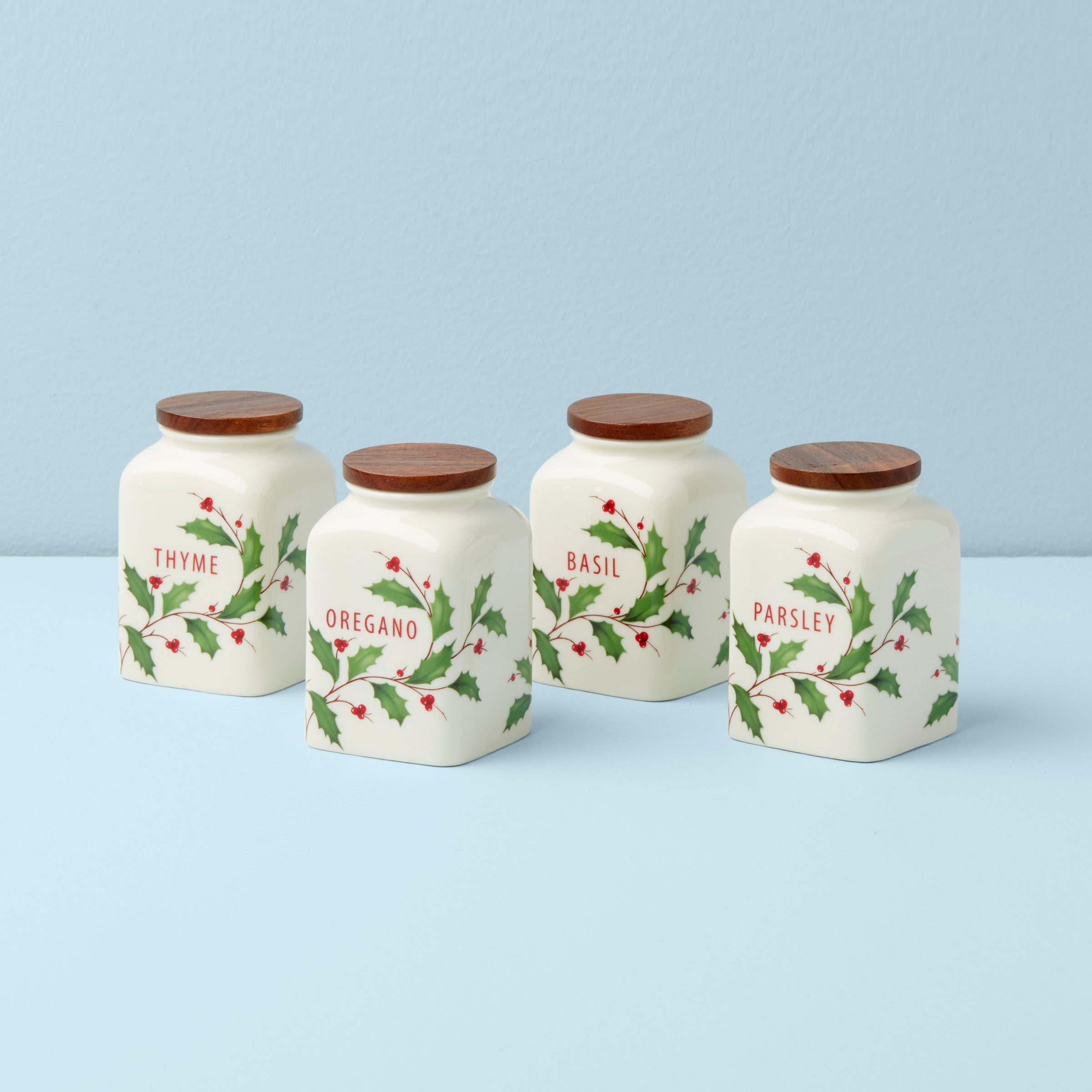 Holiday Cooking Spice Jars   Set Of 4