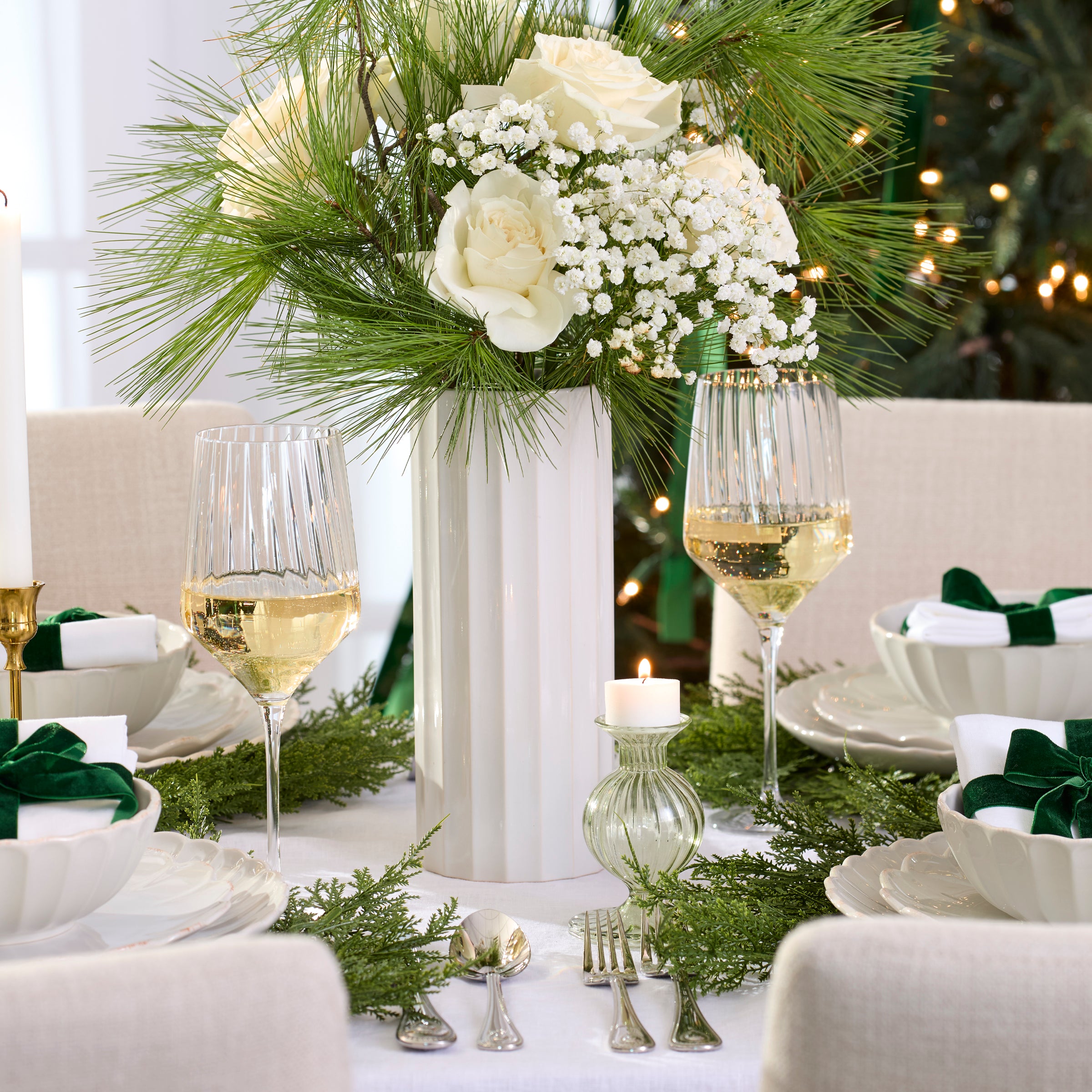 Alternative view of French Perle Scallop Cylinder Vase